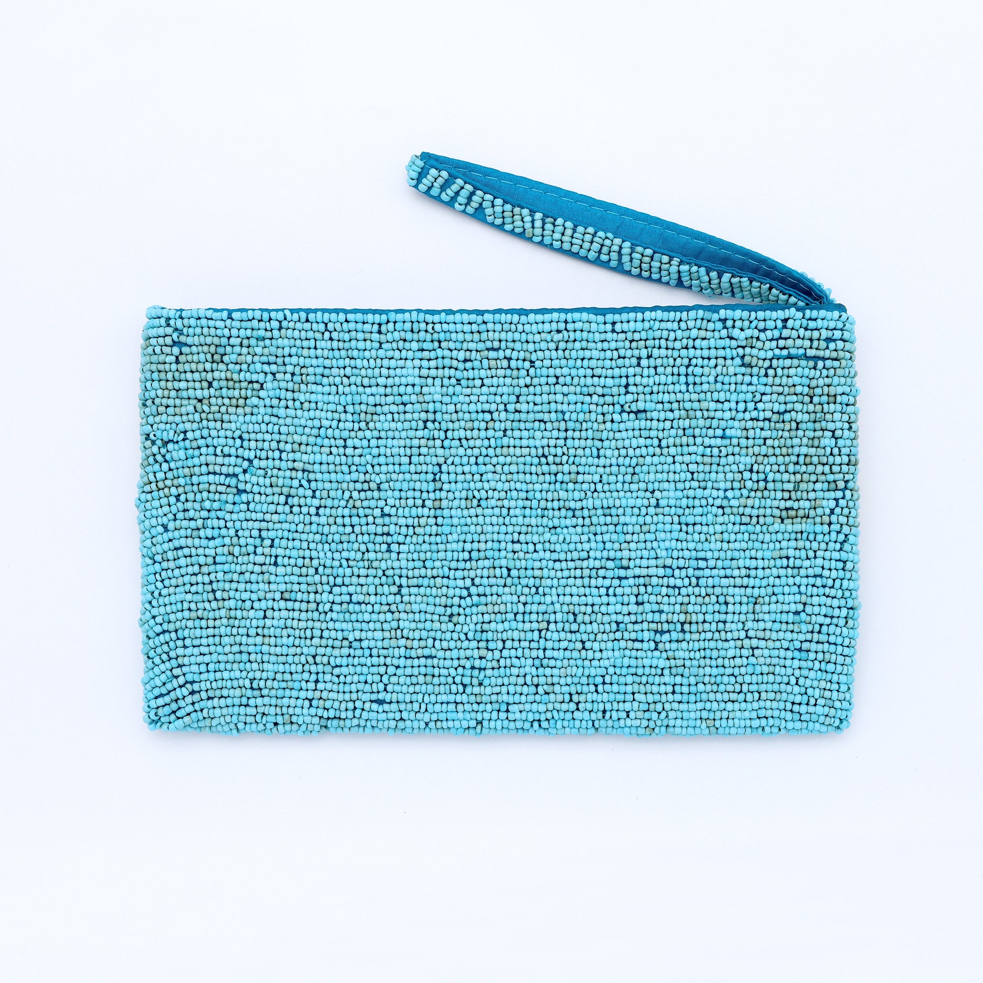 Large Sunrise Beaded Pouch Pineapple Island