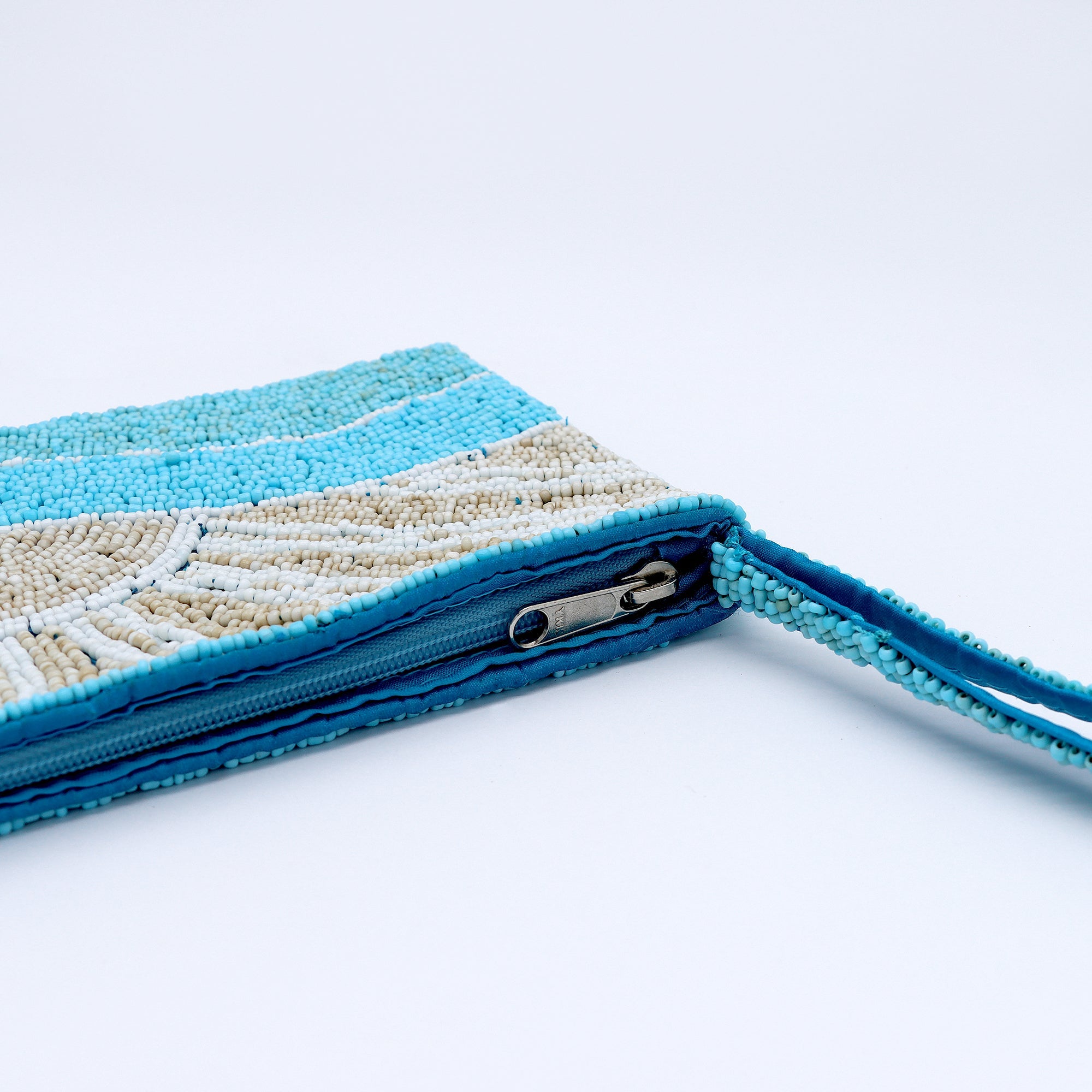 Large Sunrise Beaded Pouch Pineapple Island