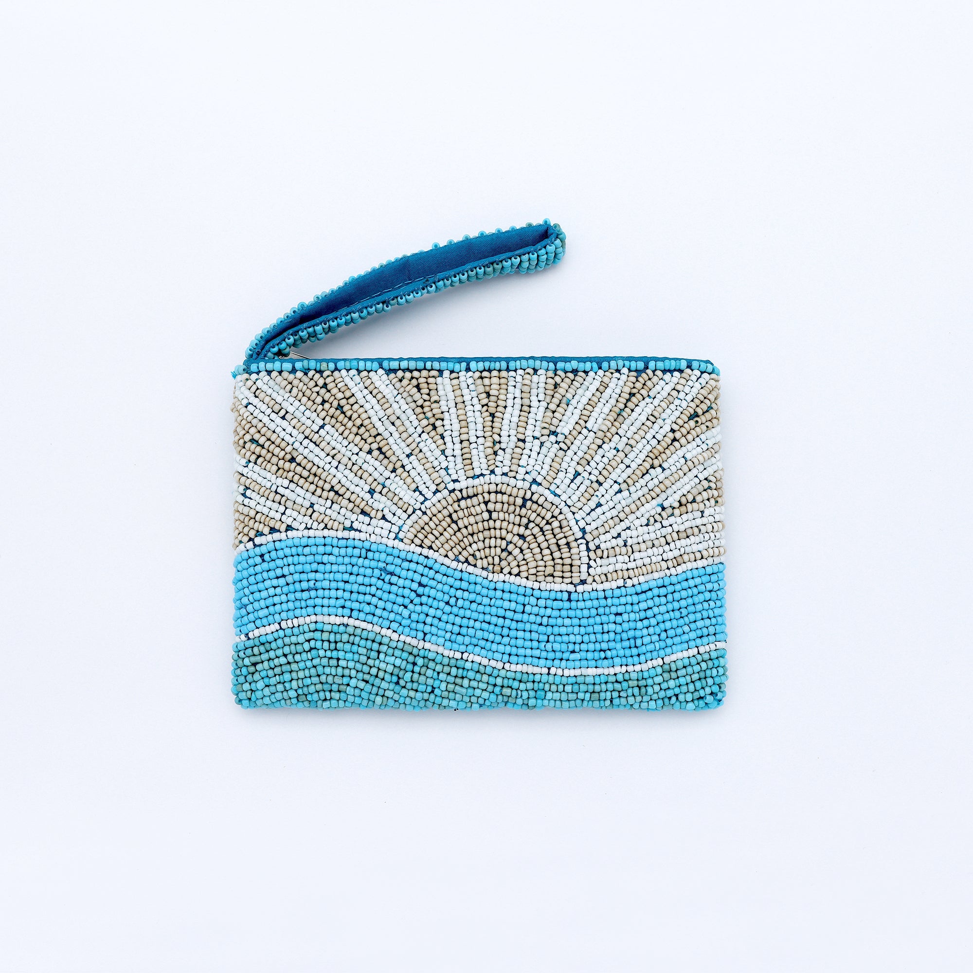 Small Sunrise Beaded Pouch Pineapple Island