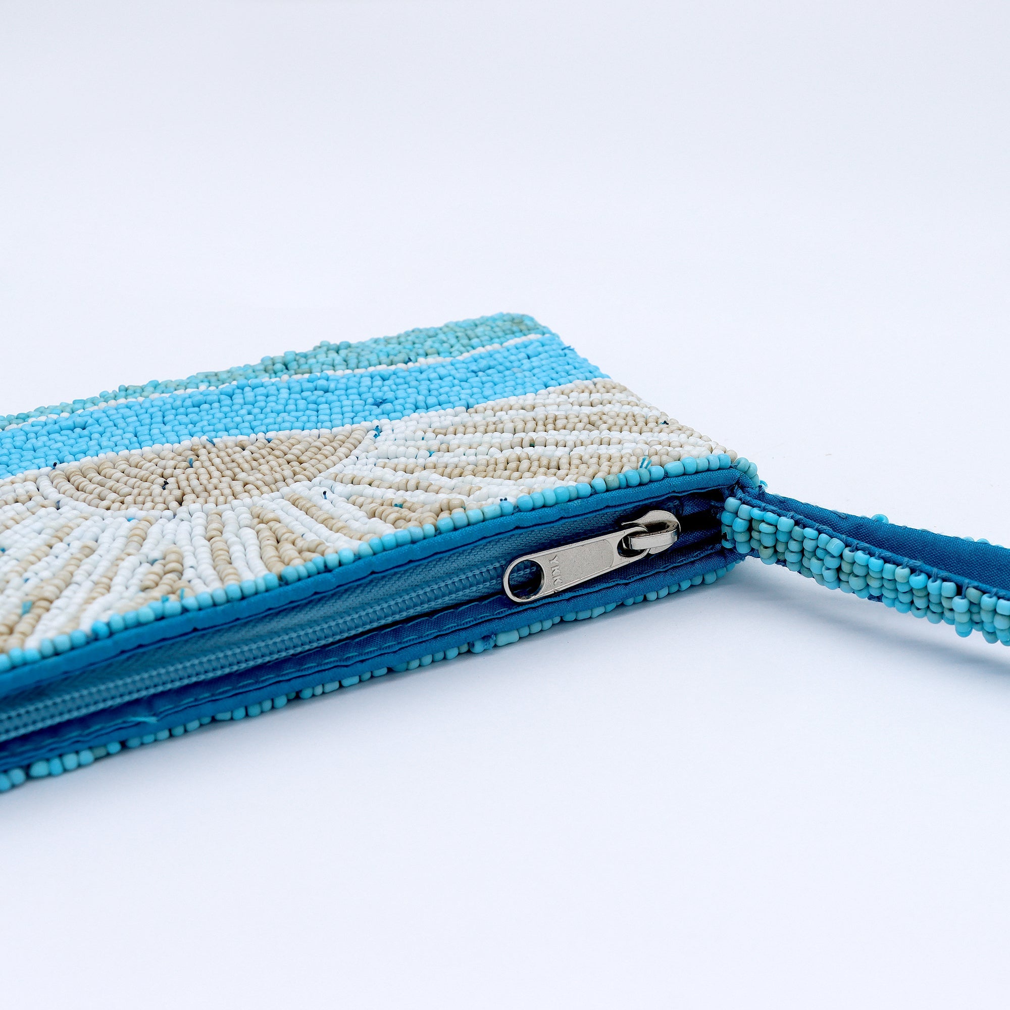 Small Sunrise Beaded Pouch Pineapple Island
