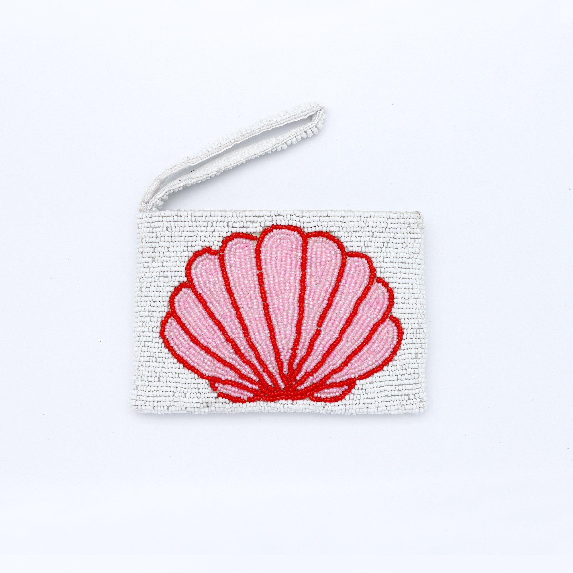 Small Shell Beaded Pouch Pineapple Island