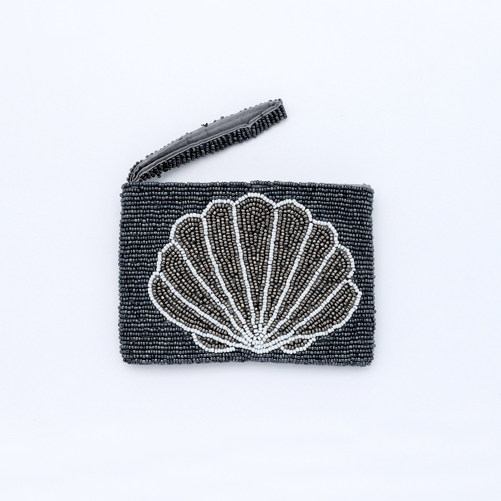 Small Shell Beaded Pouch Pineapple Island