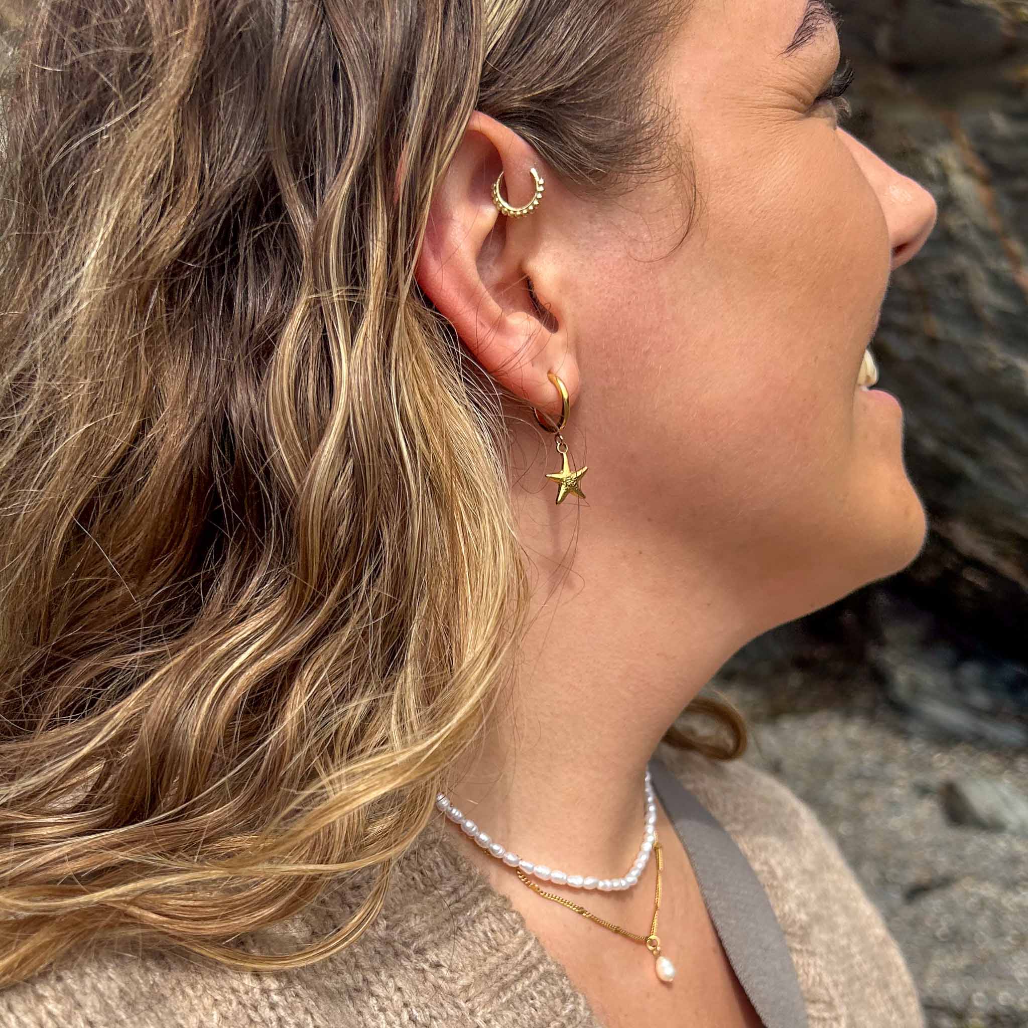 Starfish Hoop Earrings - Pineapple Island