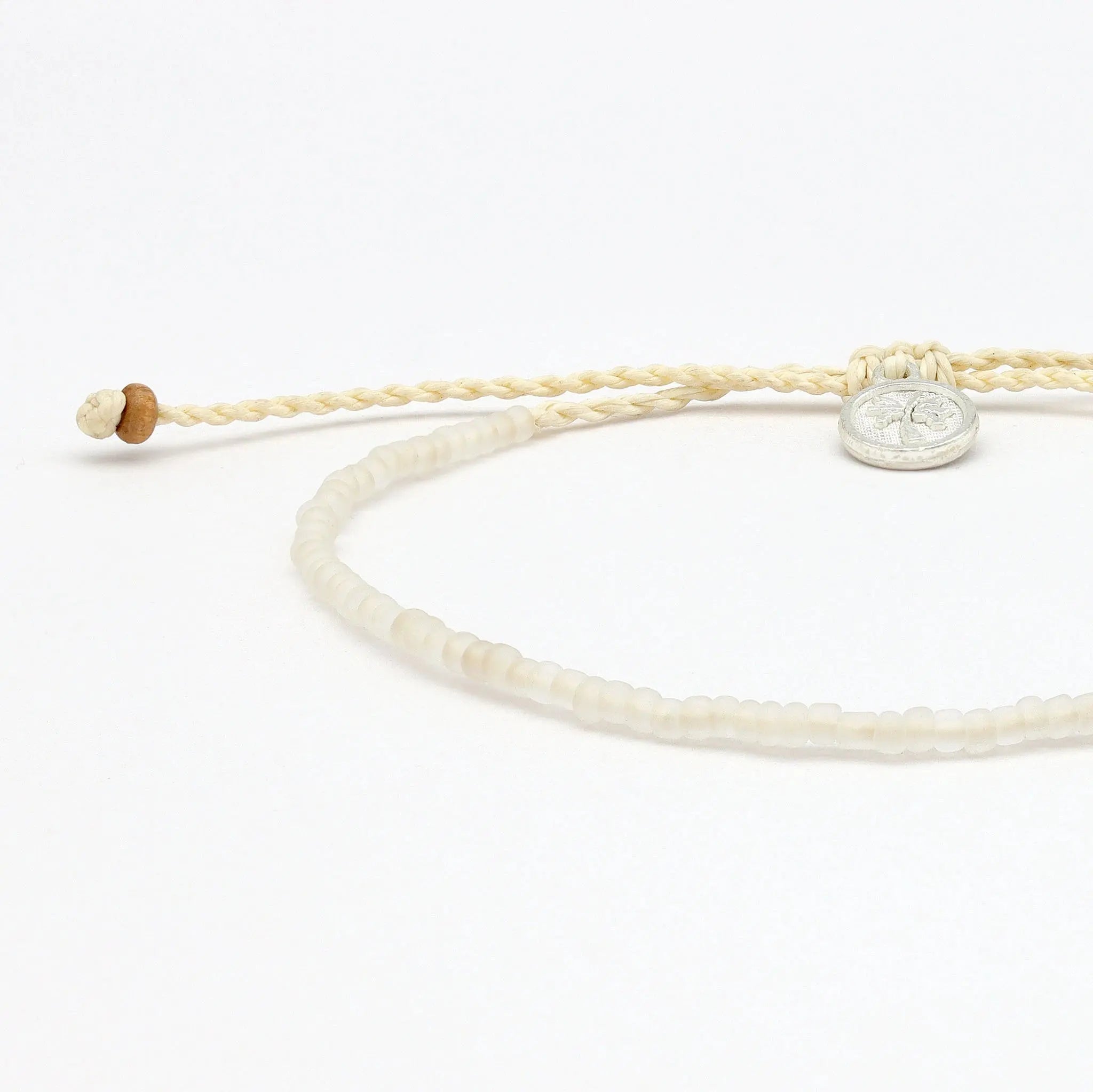 Ka'anapali Frosted Glass Beaded Anklet - Pineapple Island