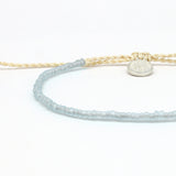 Ka'anapali Frosted Glass Beaded Anklet