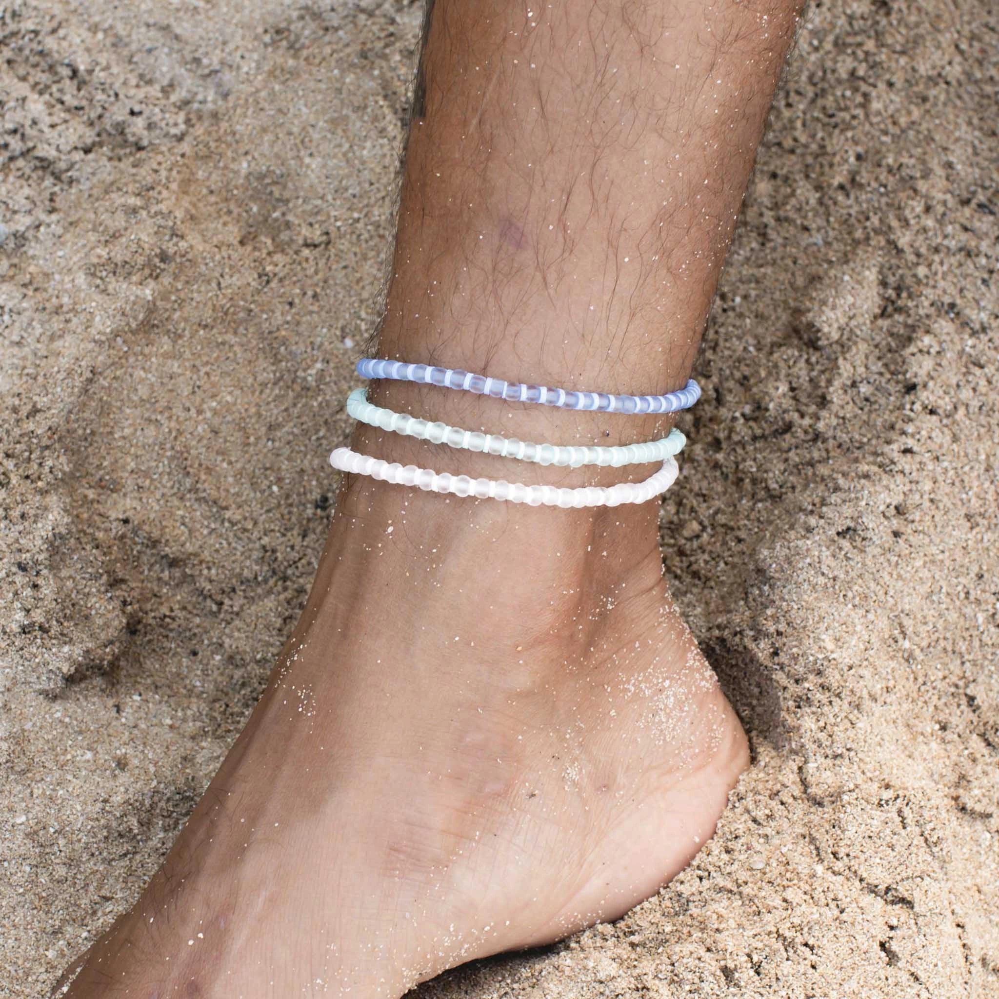 Marley Glass Bead Anklet - Pineapple Island