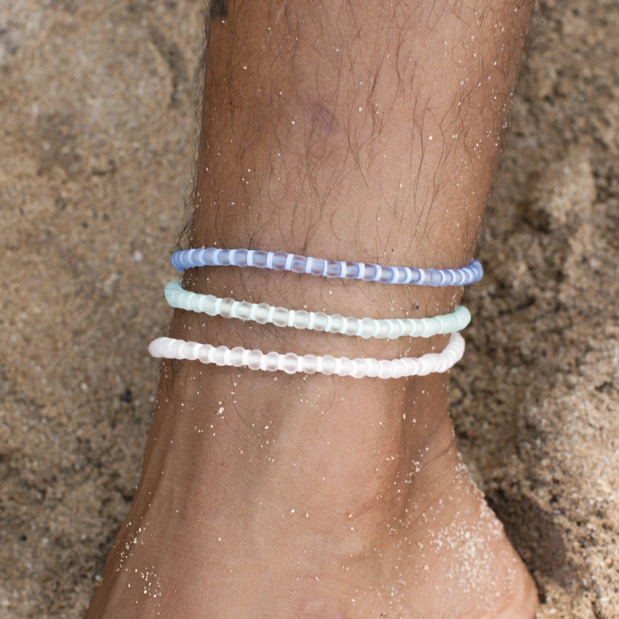 Marley Glass Beaded Anklet Pineapple Island