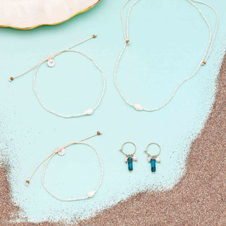 Giada Melati Shell Beaded Anklet - Pineapple Island