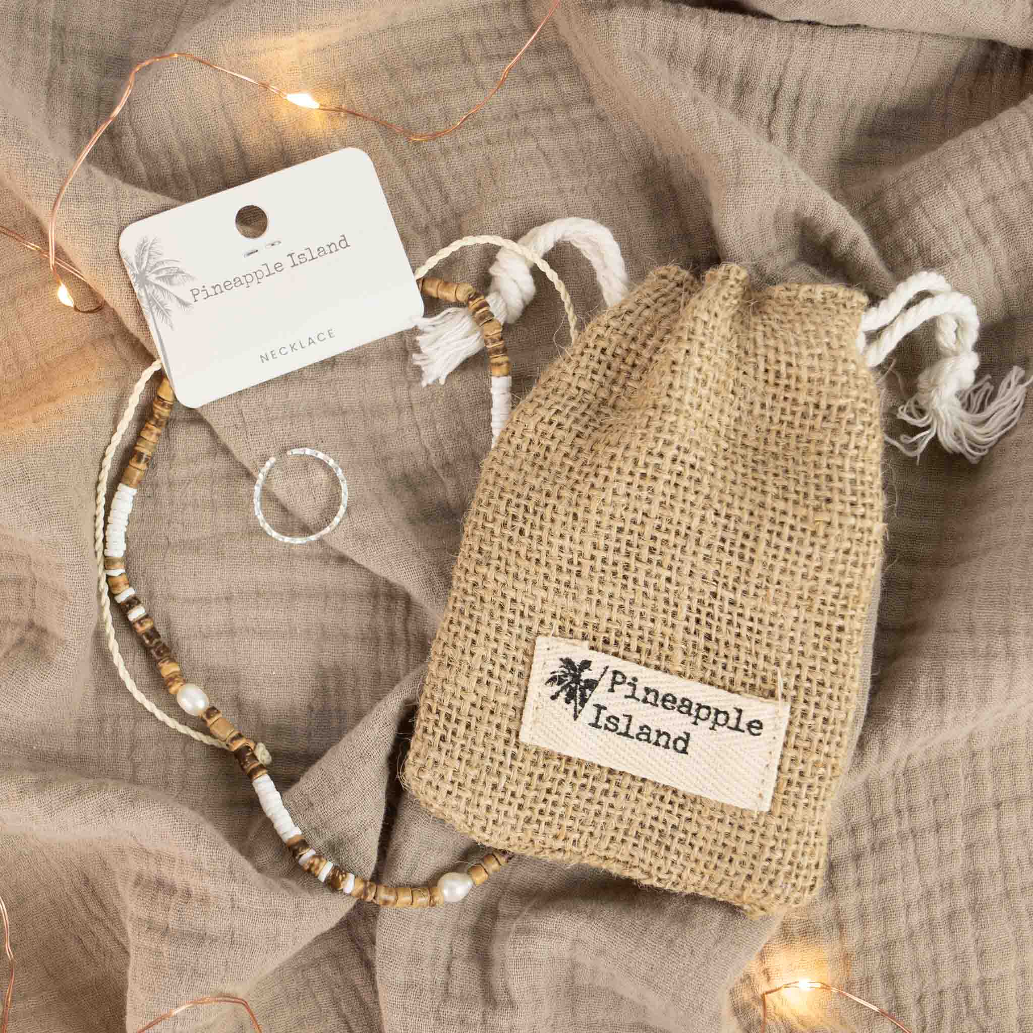 Small Hessian Gift Bag (fits 1-2 products) - Pineapple Island