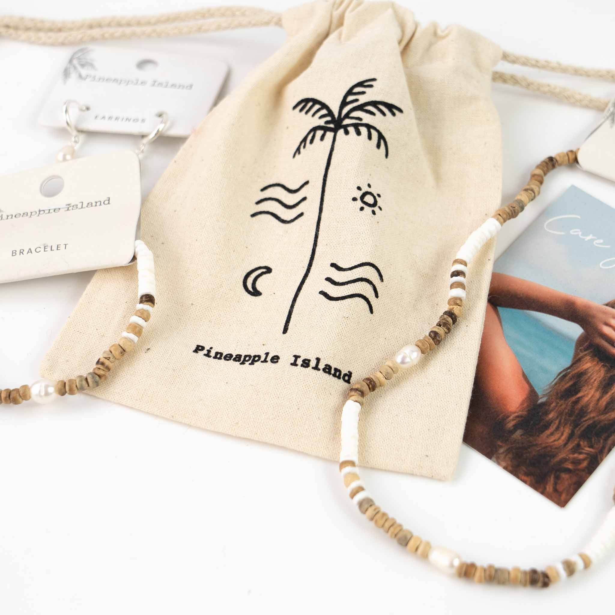 Kauai Puka Shell & Pearl Jewellery Set - Pineapple Island