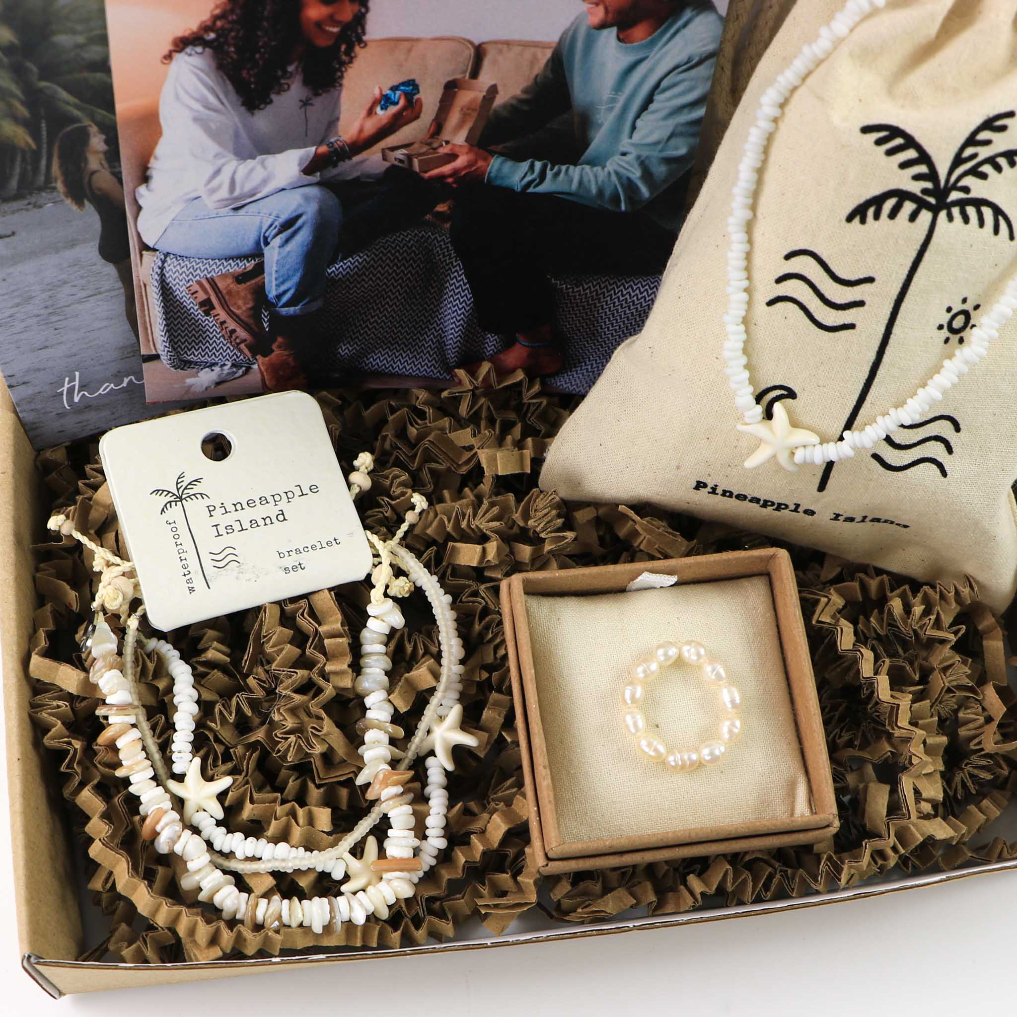 Tidepool Starfish & Pearls Letterbox Jewellery Set - Pineapple Island