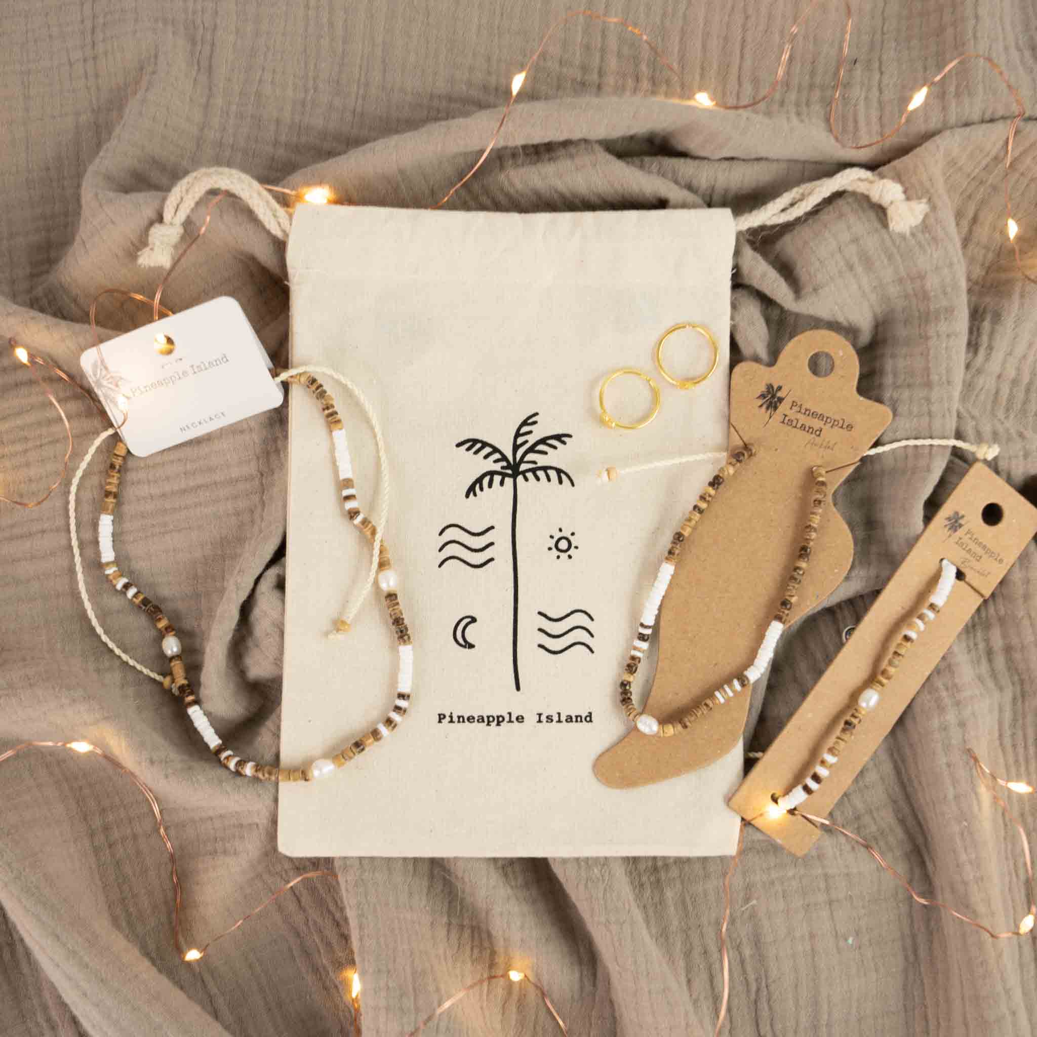 Medium Organic Cotton Gift Bag (fits 5+ Products) - Pineapple Island