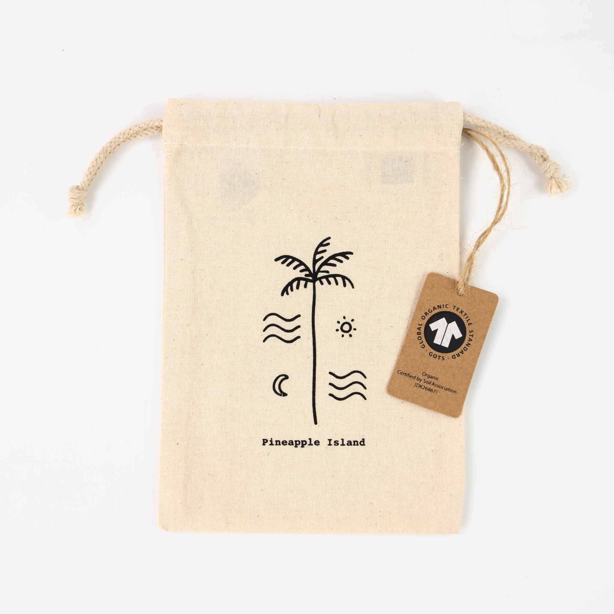 Medium Organic Cotton Gift Bag (fits 5+ Products) - Pineapple Island