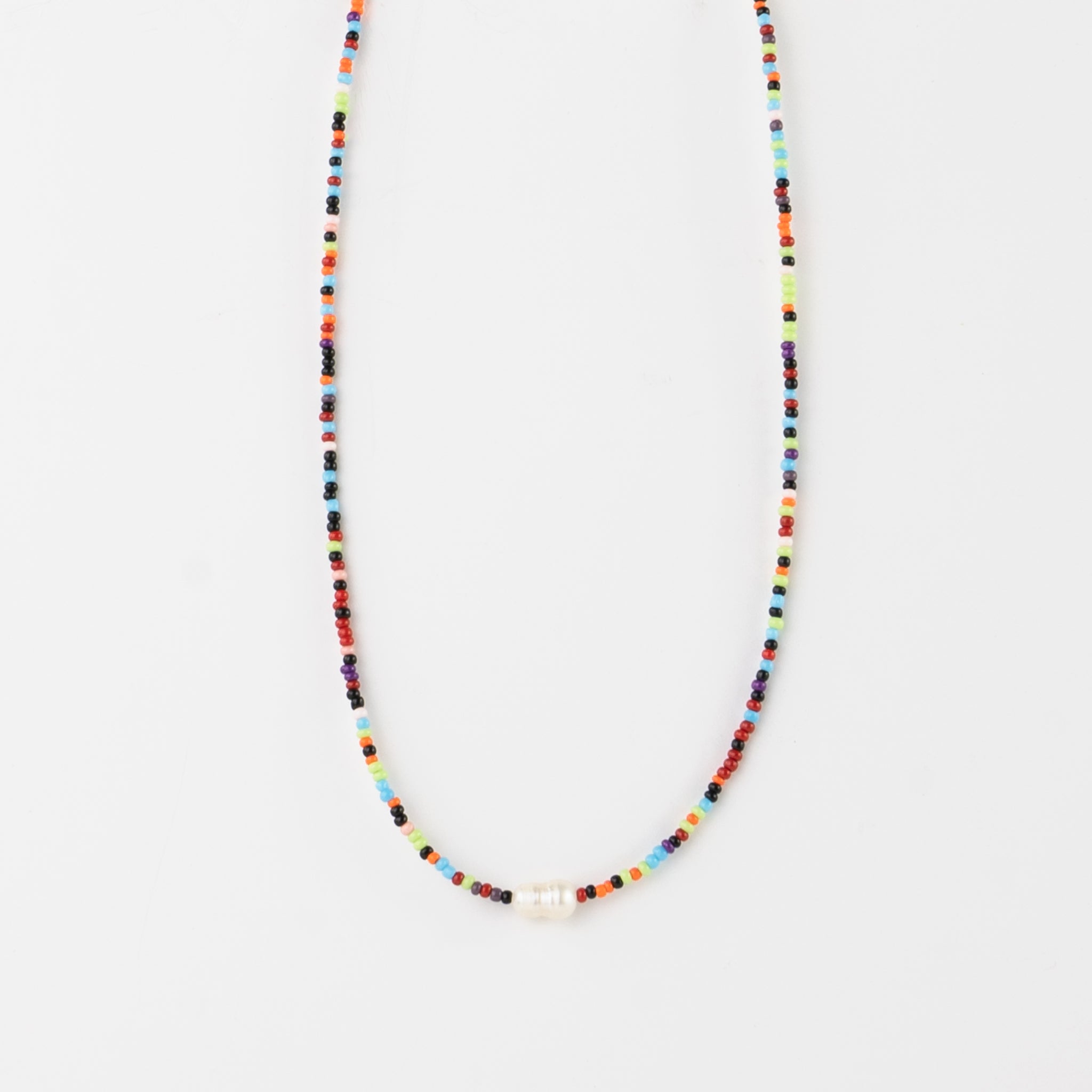 Imperfect Matira Pearl Beaded Necklace
