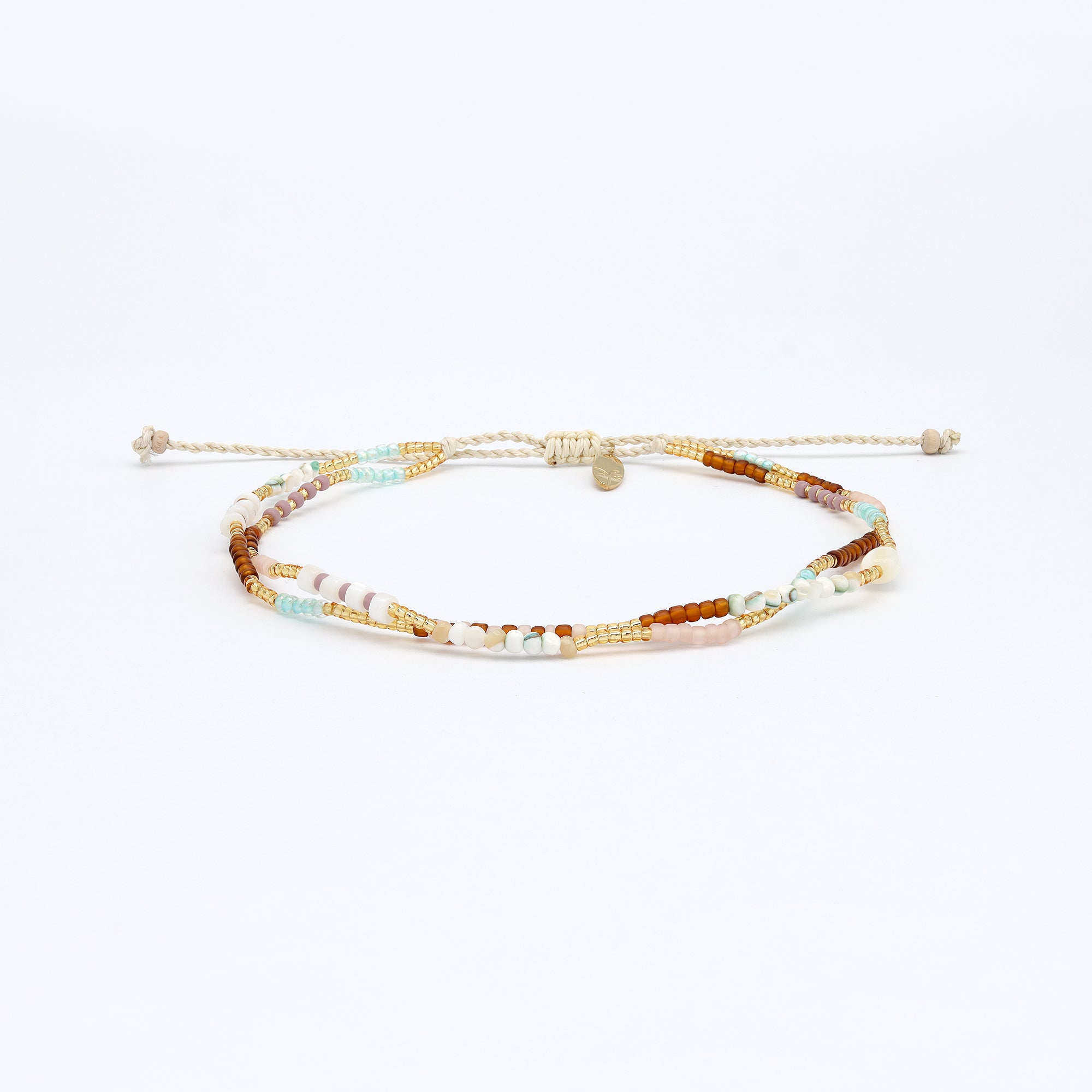 Alam Dainty Beaded Anklet Pineapple Island