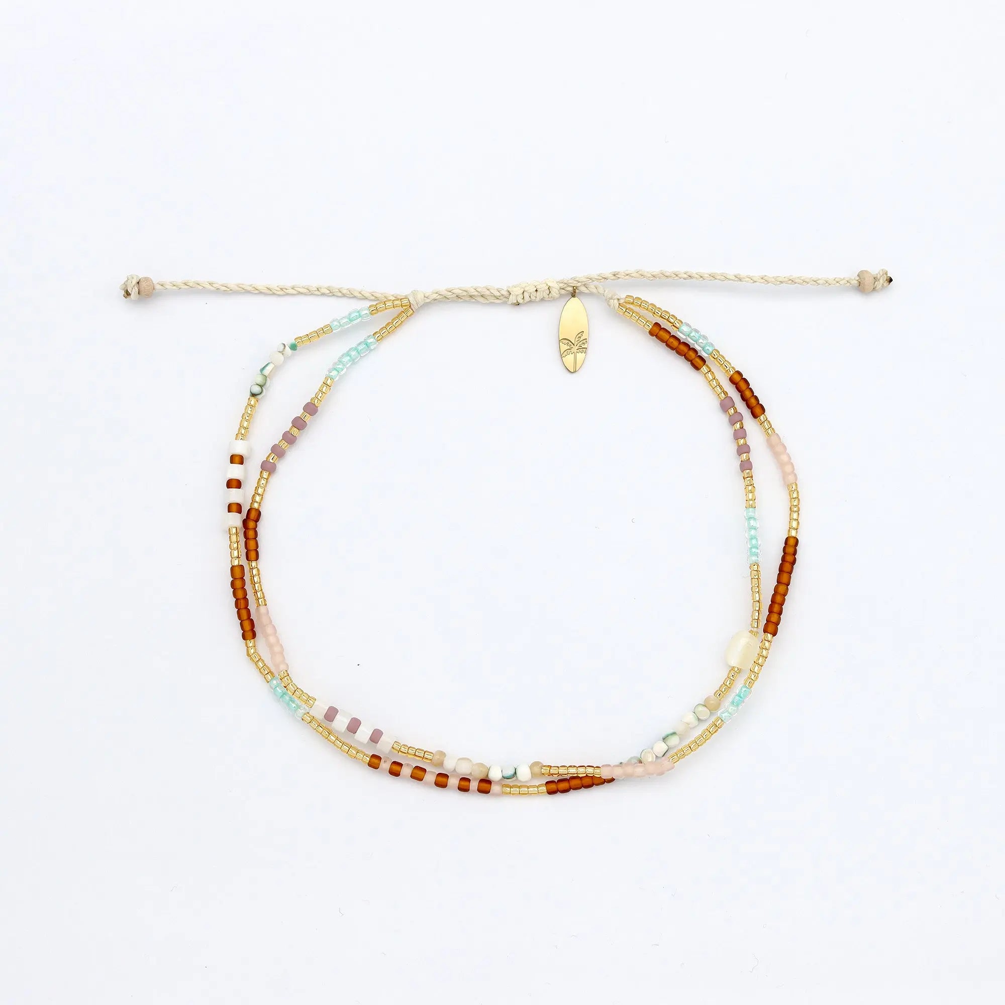 Alam Dainty Beaded Anklet Pineapple Island