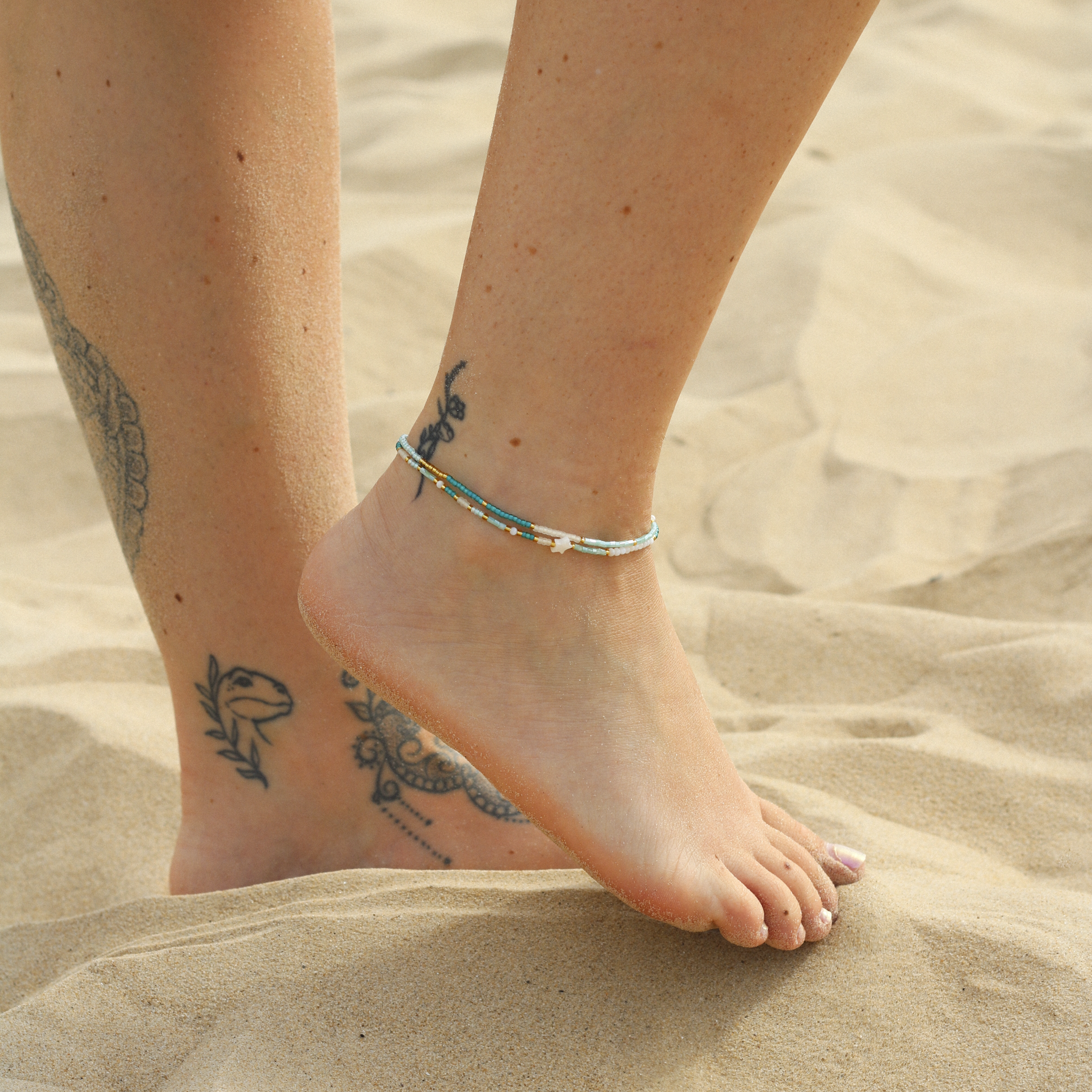 Bintang Laut Beaded Anklet Pineapple Island