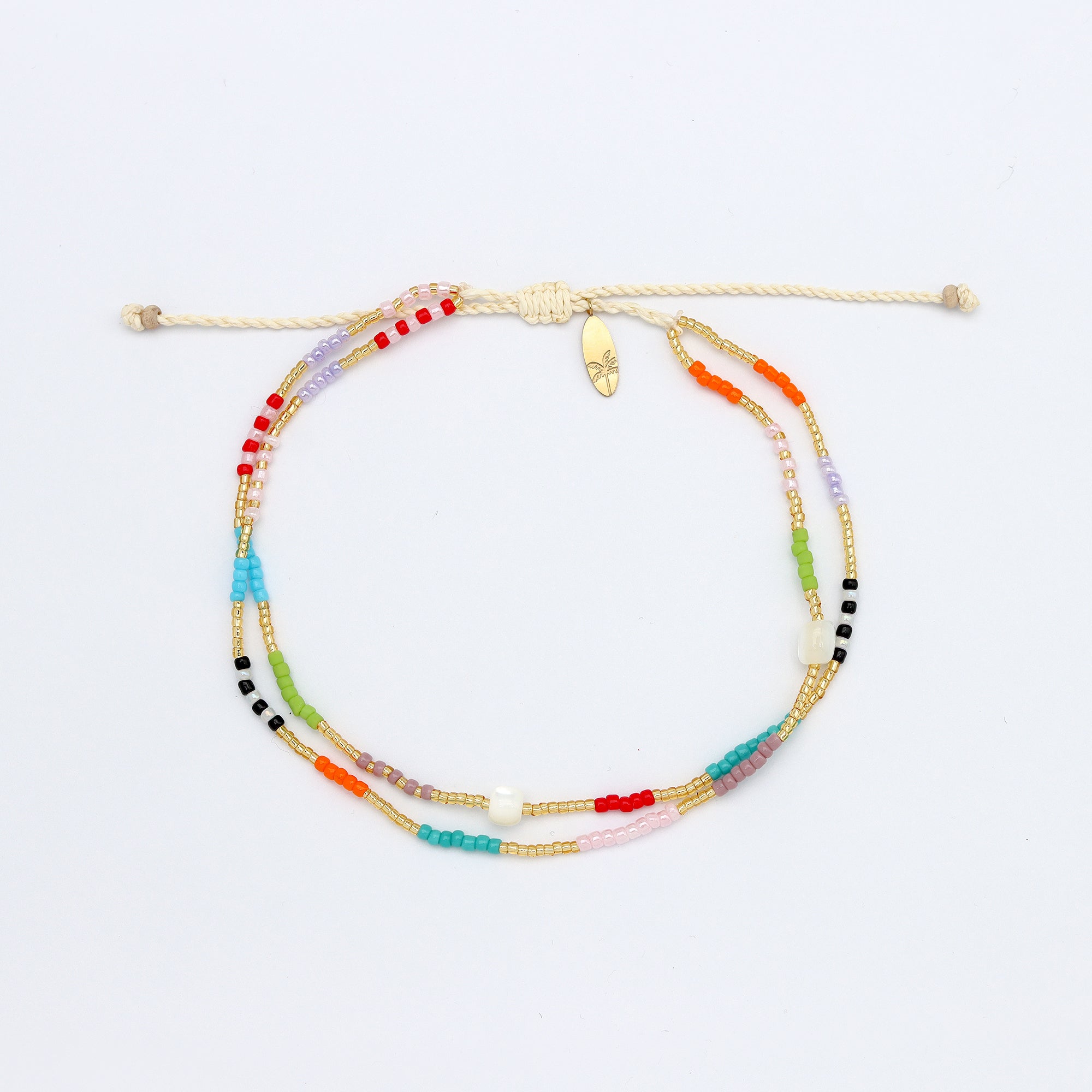 Berpesta Colourful Beaded Anklet Pineapple Island
