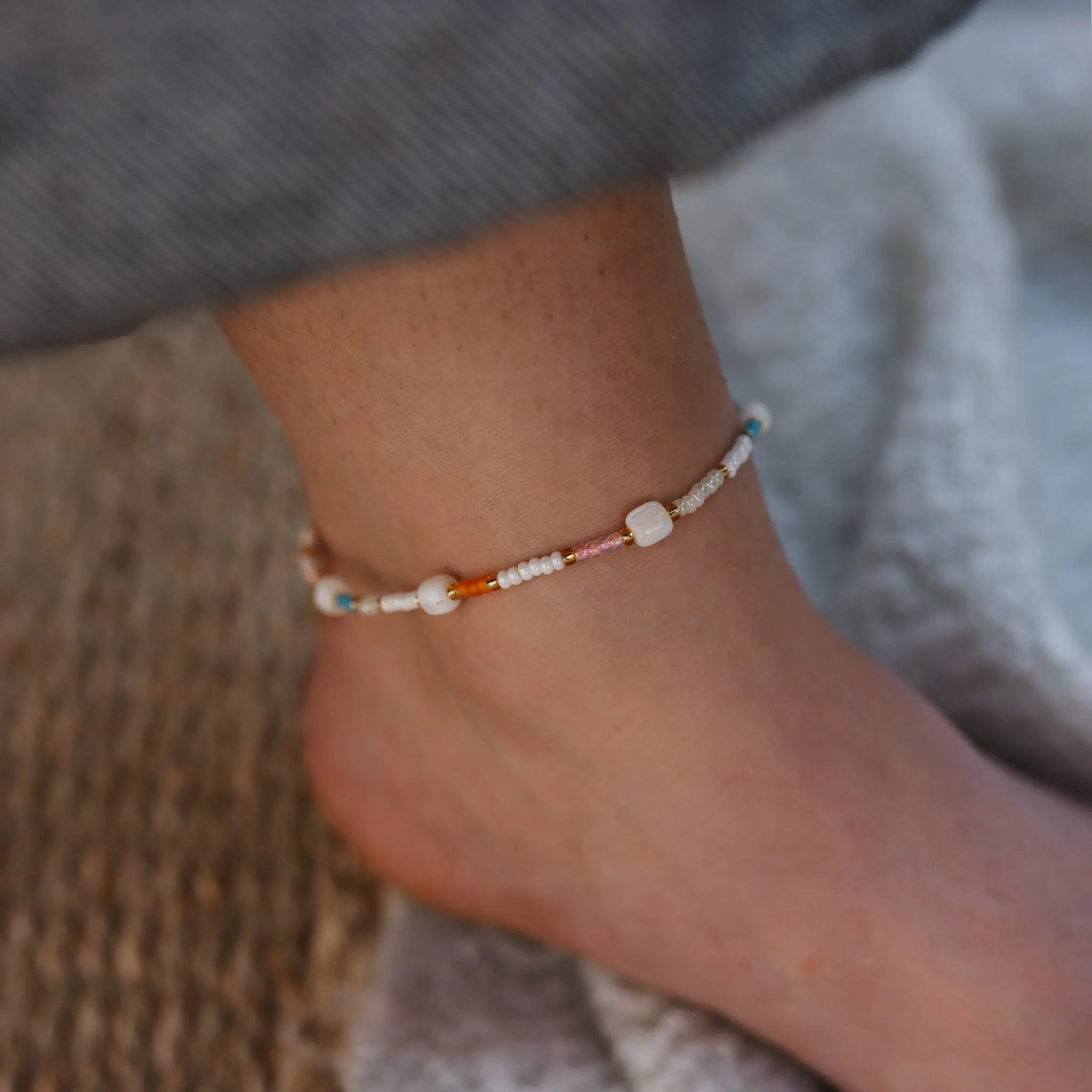Horison Light Beaded Anklet - Pineapple Island