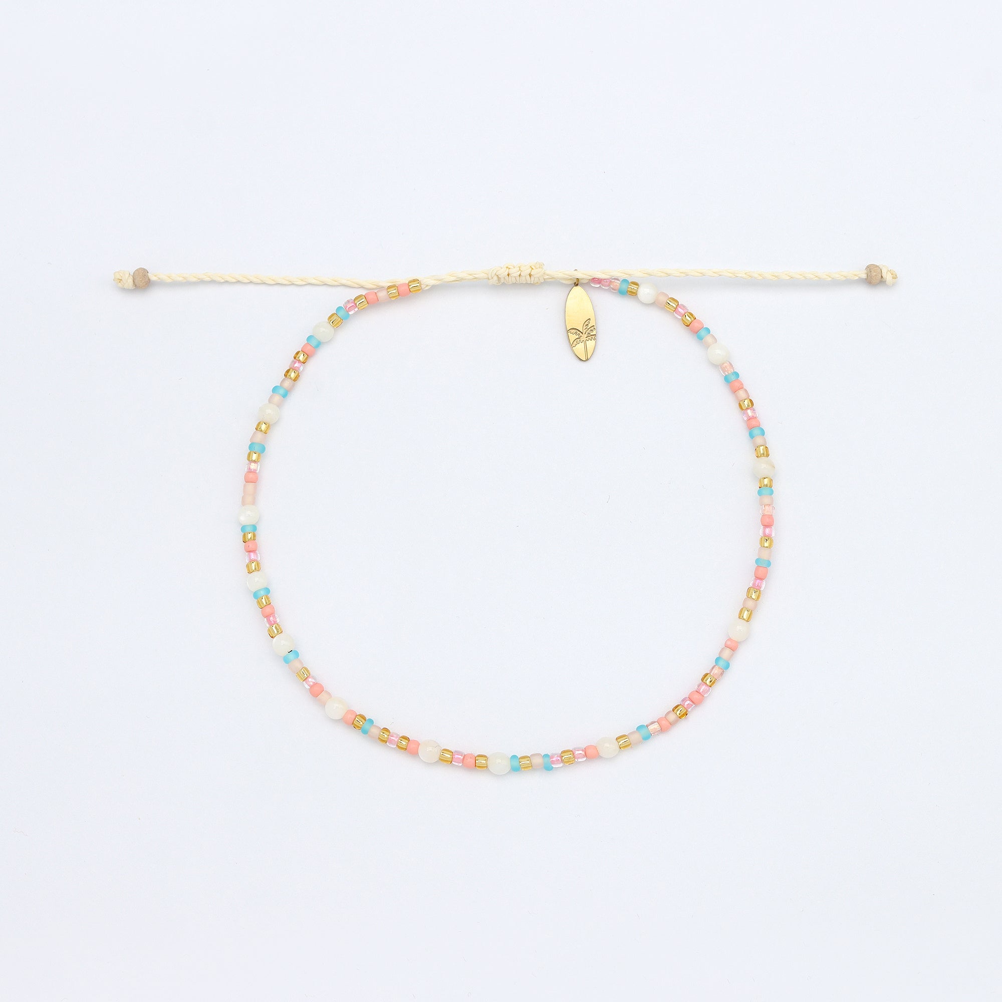 Surya Golden Beaded Anklet Pineapple Island