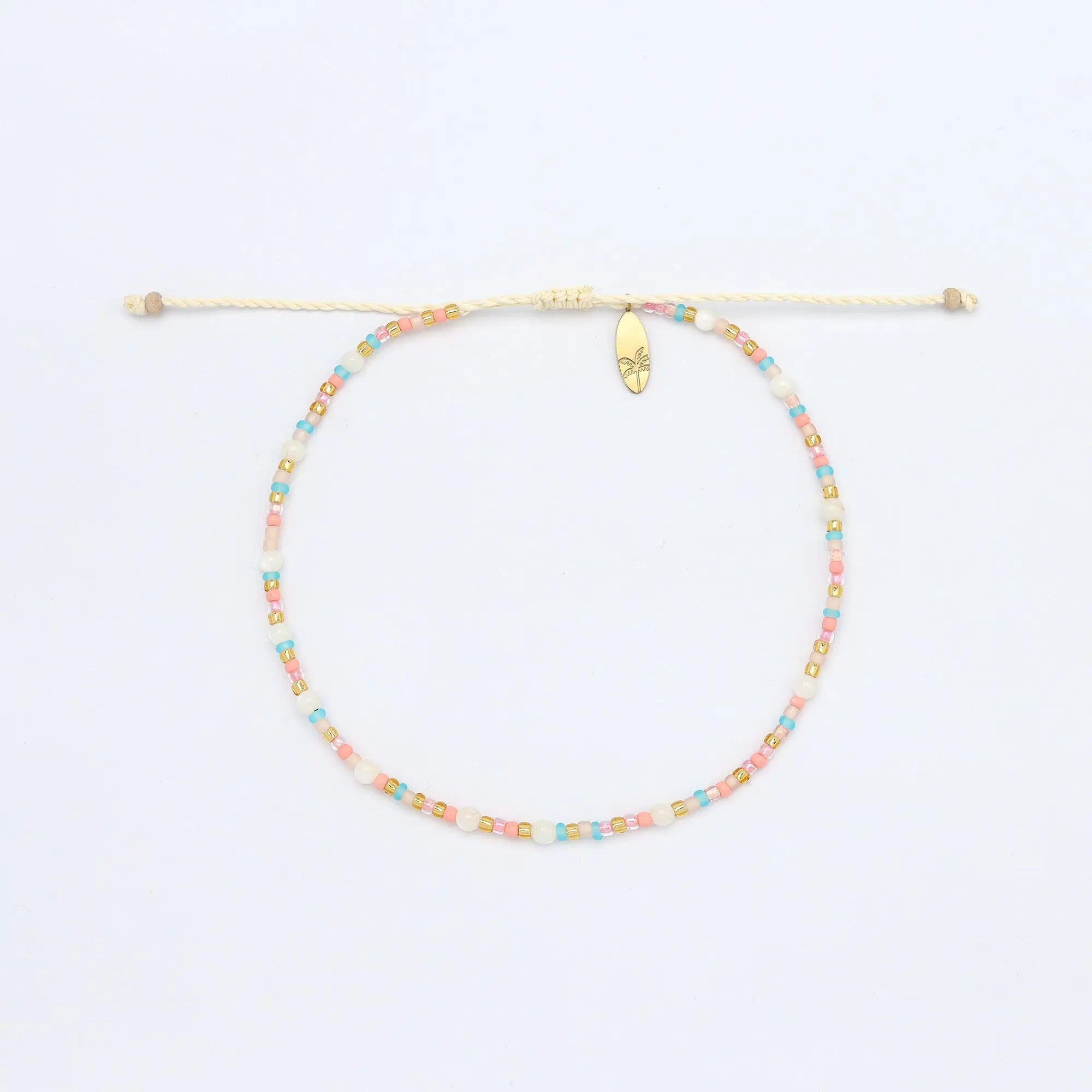 Surya Golden Beaded Anklet Pineapple Island