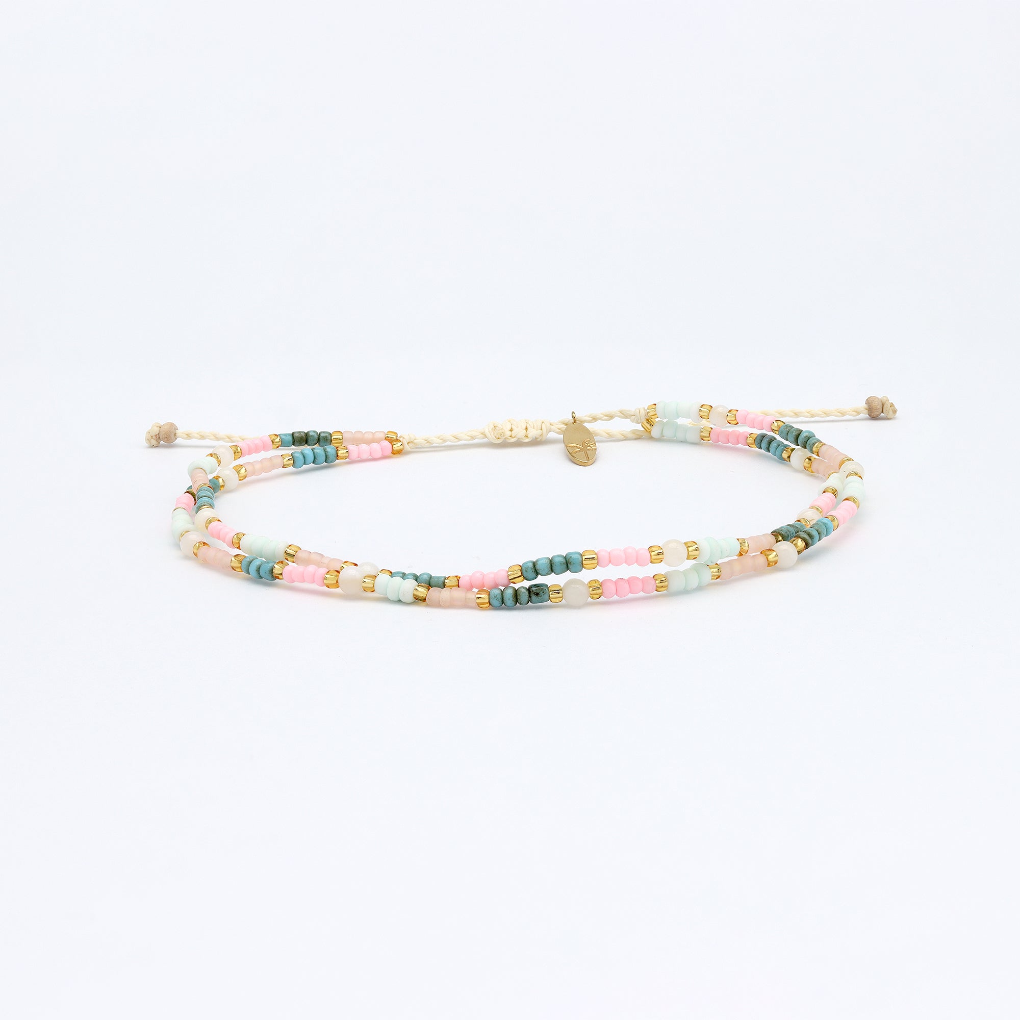 Kemboja Pastel Beaded Anklet Pineapple Island