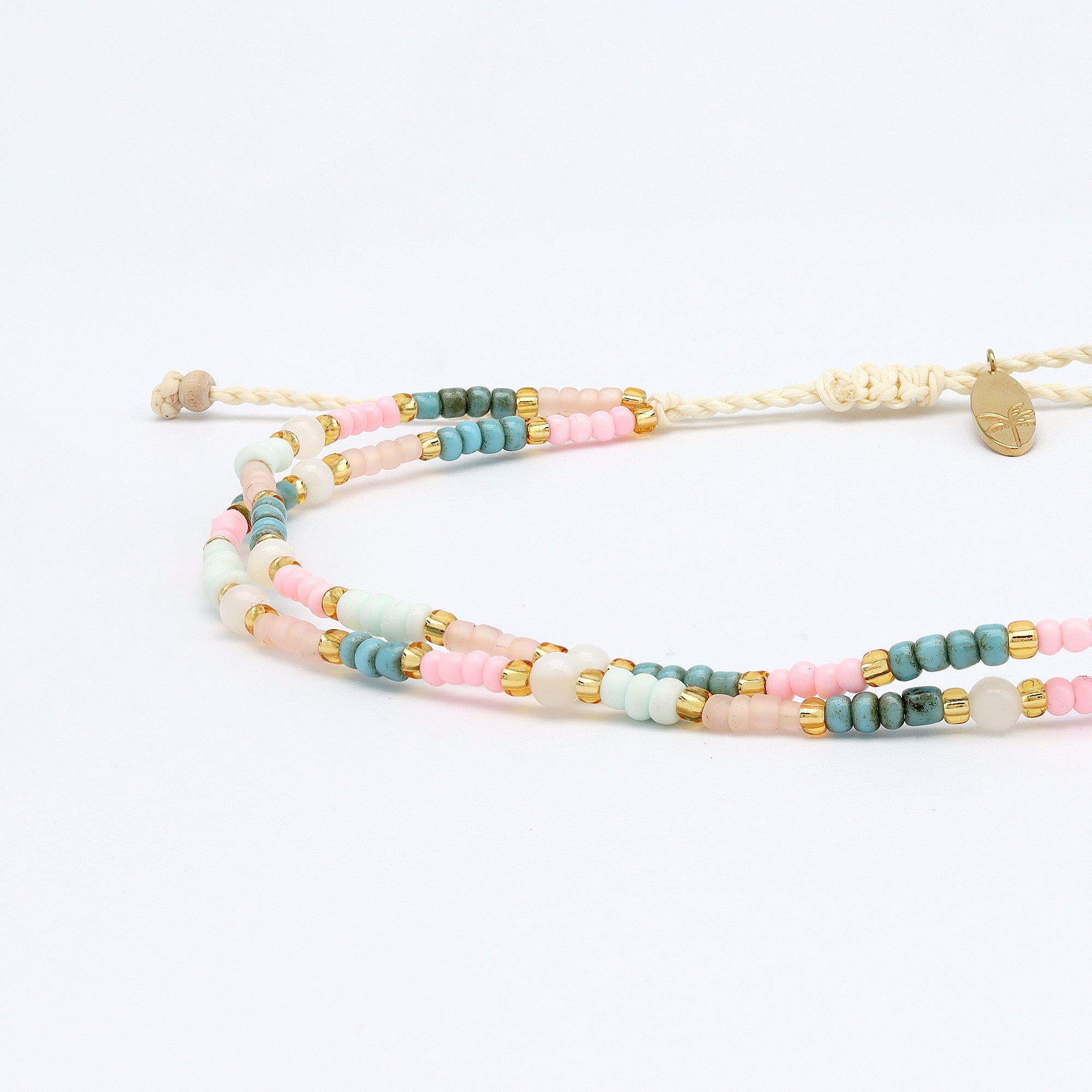 Kemboja Pastel Beaded Anklet Pineapple Island