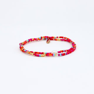 Colour Issues :( - Senja Pink Beaded Pearl Bracelet - Pineapple Island