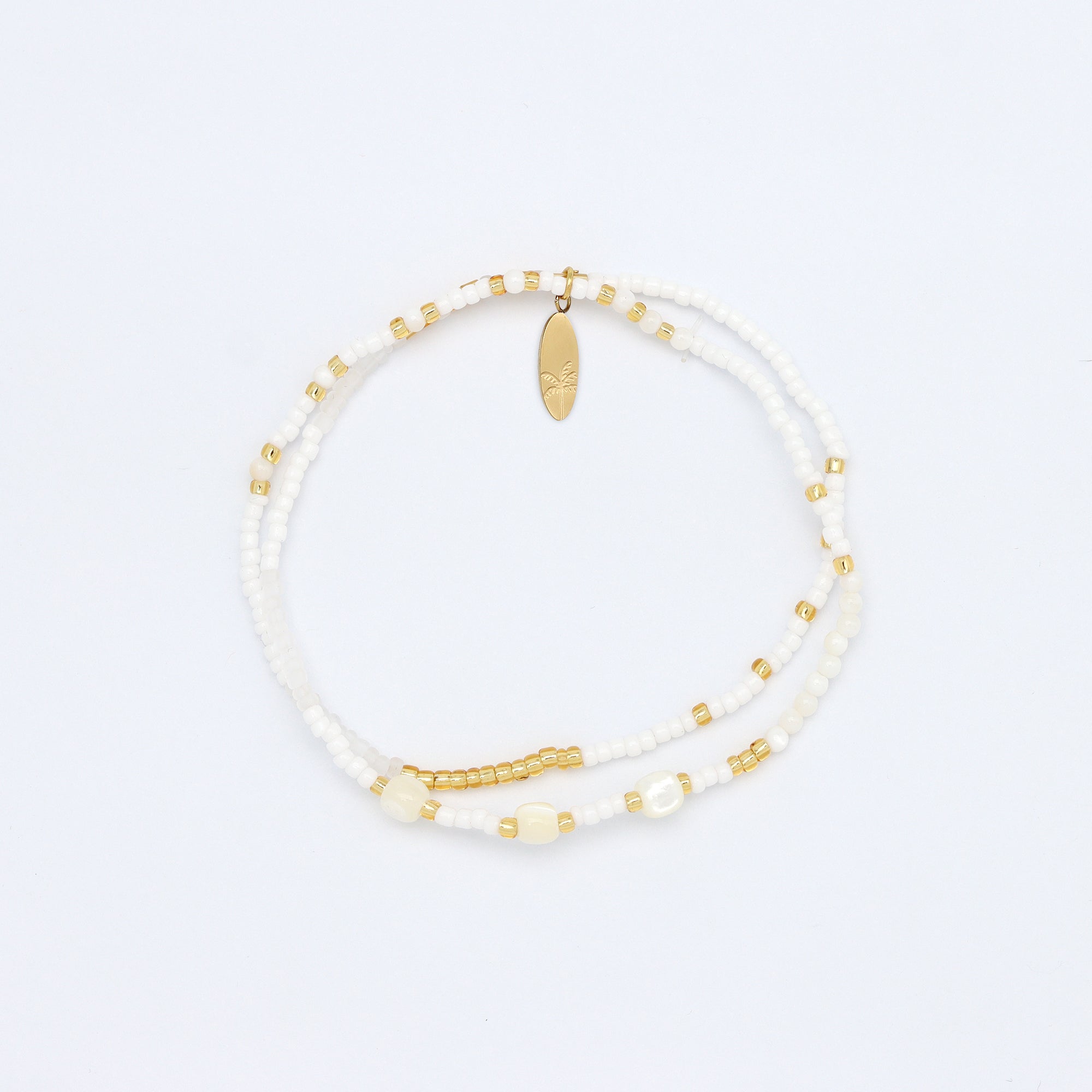 Pasir Mother of Pearl Beaded Bracelet Pineapple Island