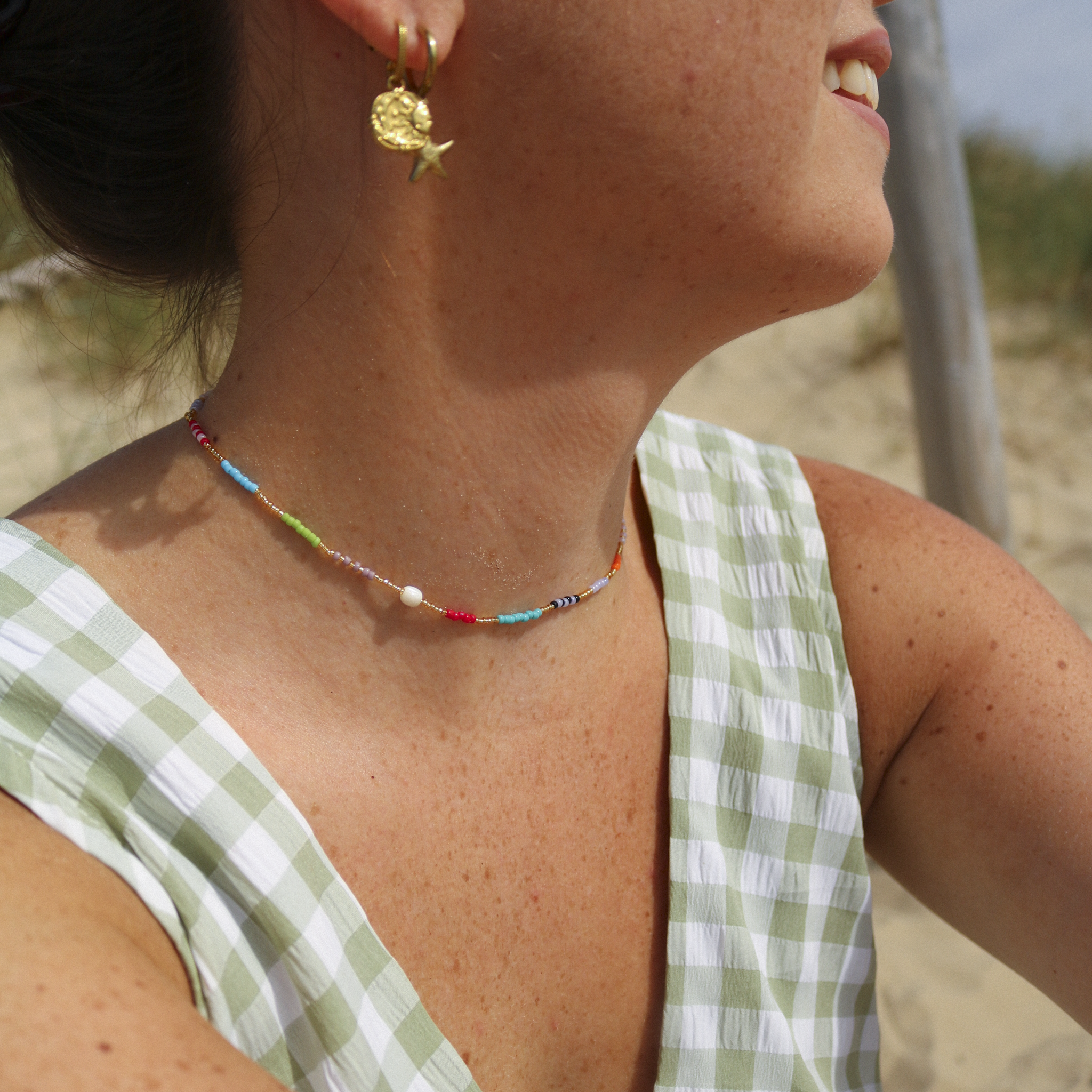 Berpesta Colourful Beaded Necklace Pineapple Island