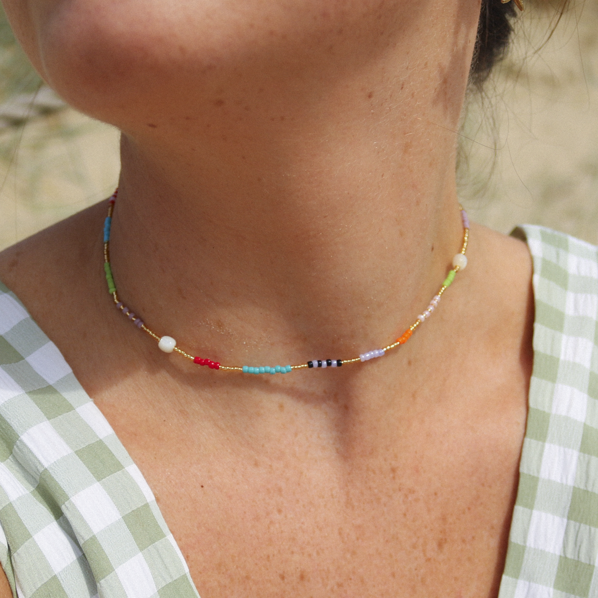 Berpesta Colourful Beaded Necklace Pineapple Island