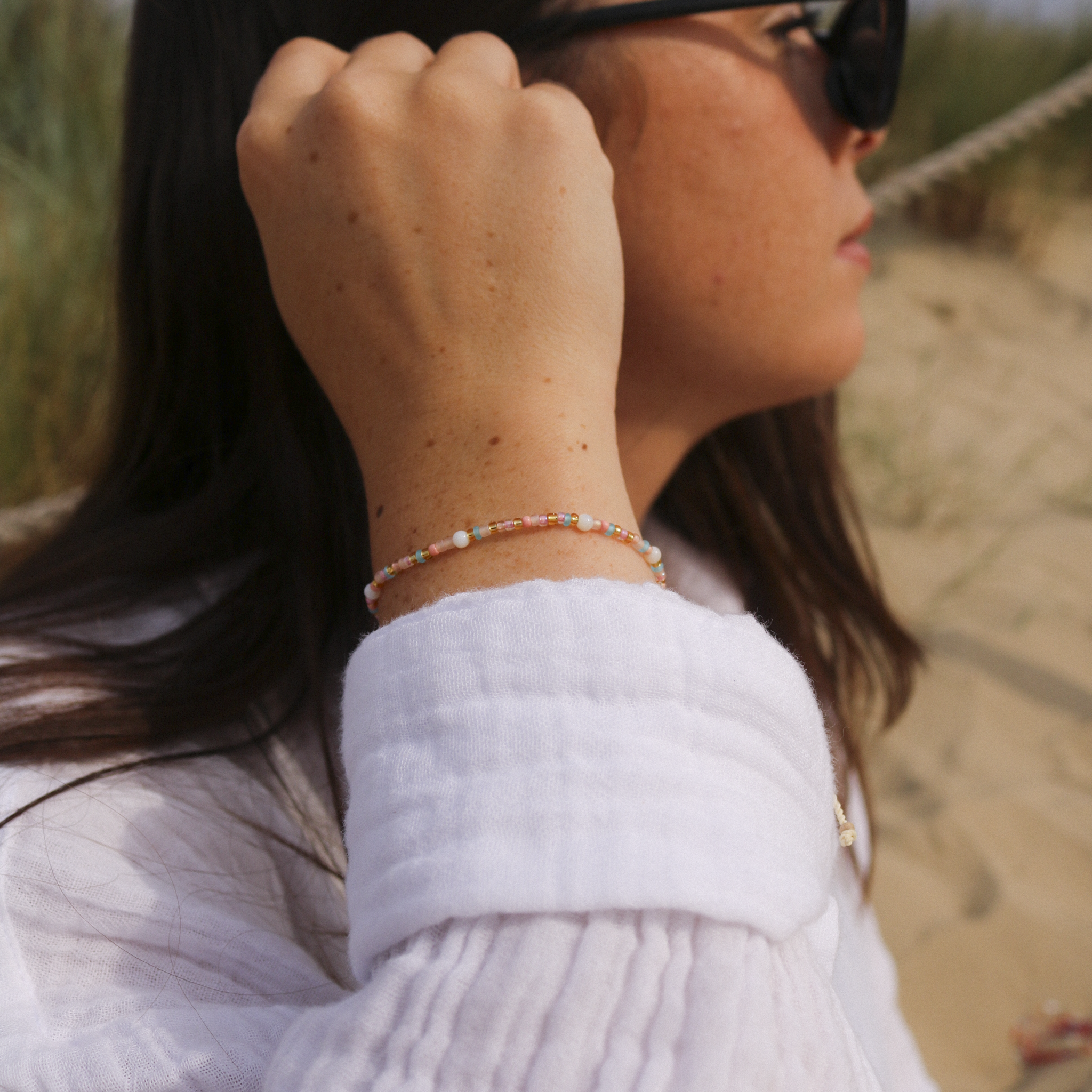 Surya Golden Beaded Bracelet Pineapple Island