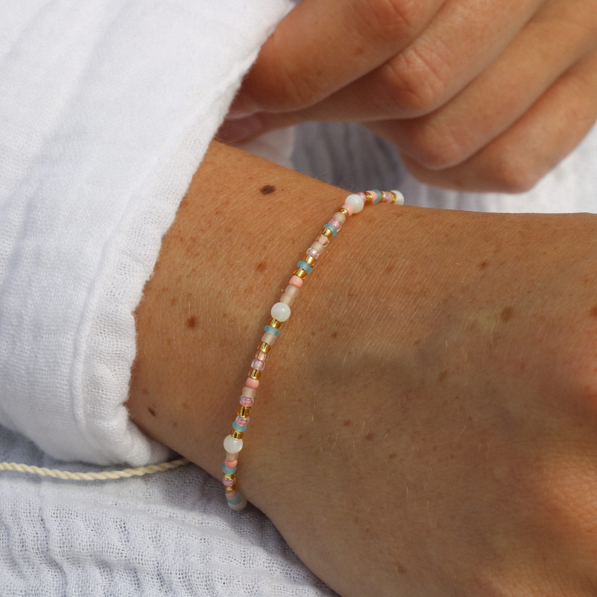 Surya Golden Beaded Bracelet Pineapple Island