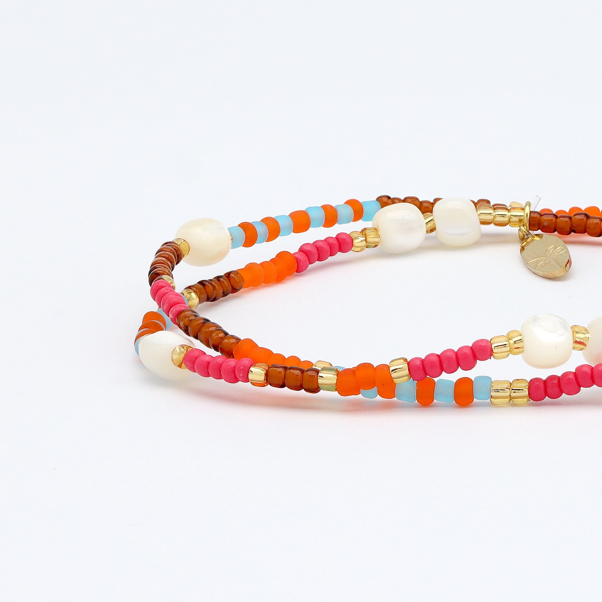 Tropis Beaded Shell Bracelet Pineapple Island