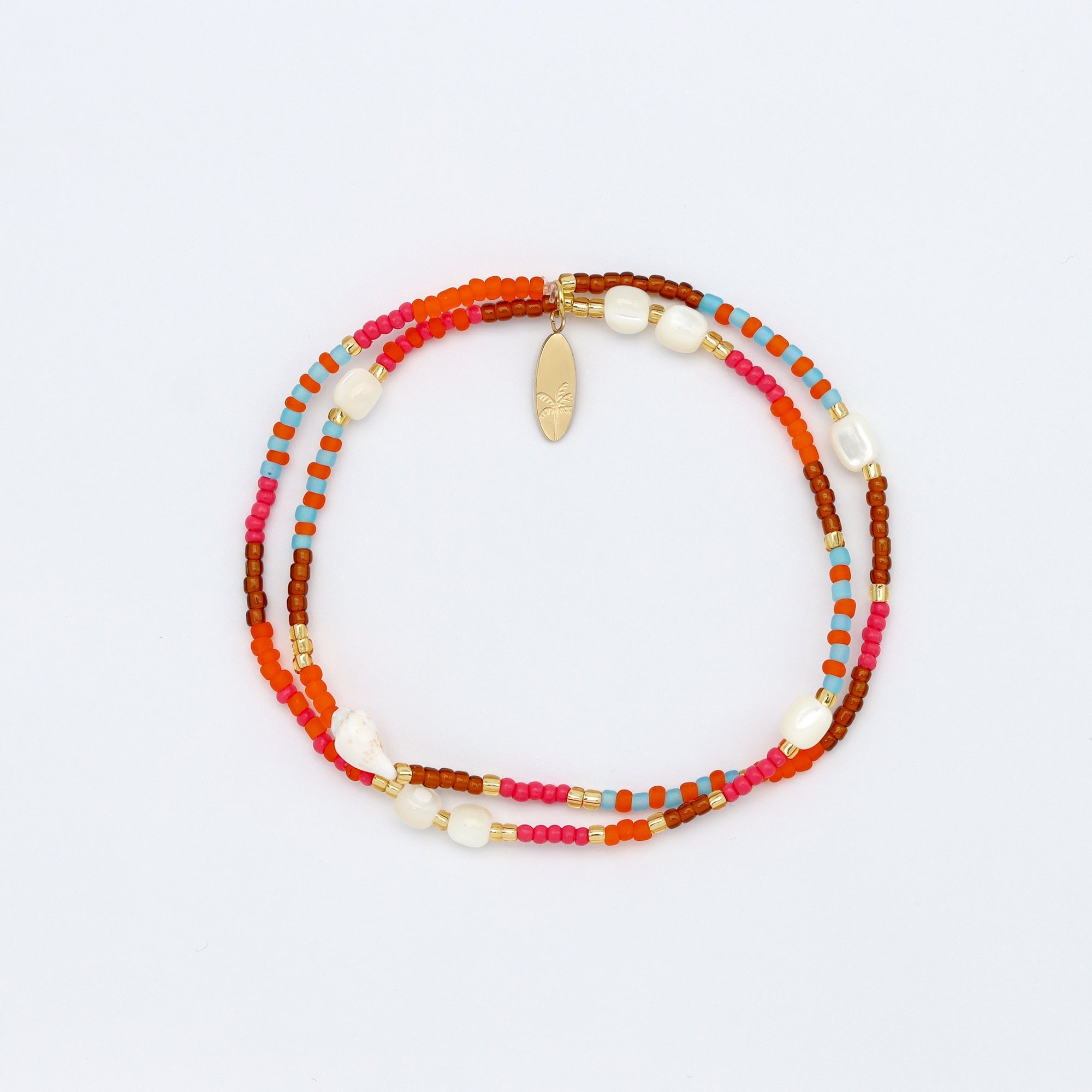 Tropis Beaded Shell Bracelet Pineapple Island