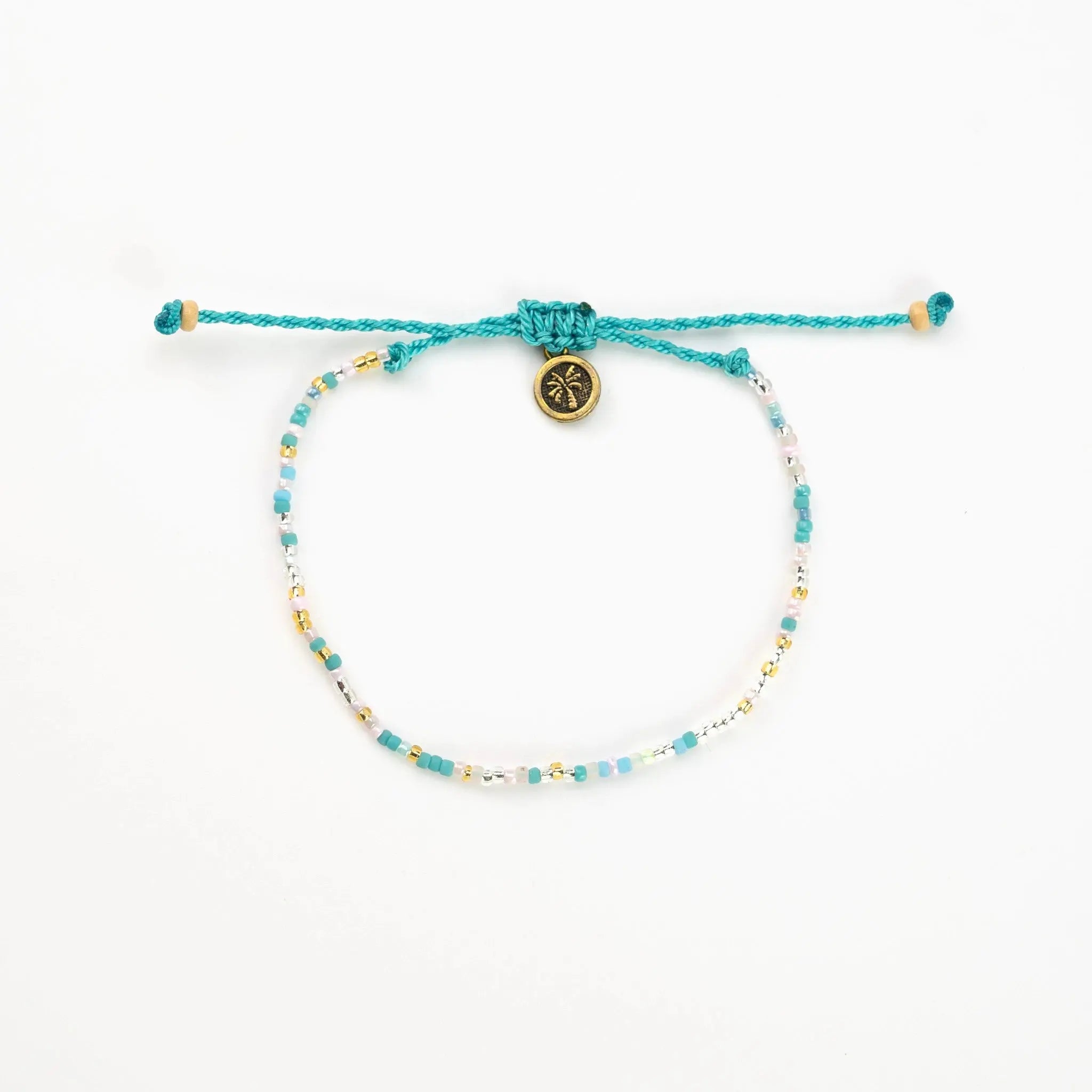 Alila Dainty Beaded Anklet in blue tones - Pineapple Island
