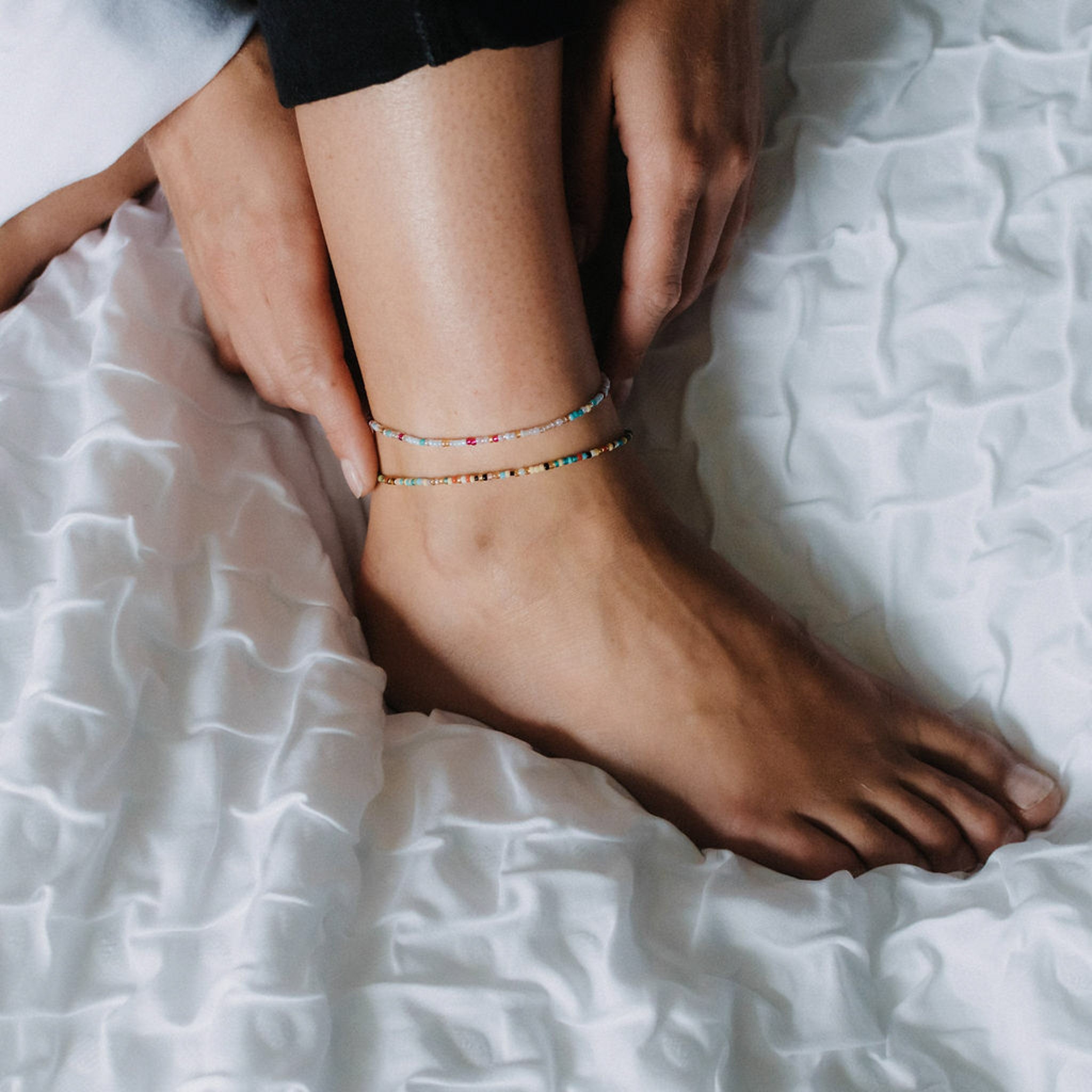 Alila Dainty Colourful Beaded Anklet - Pineapple Island