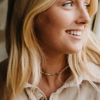 Alila Dainty Beaded Choker Necklace - Pineapple Island