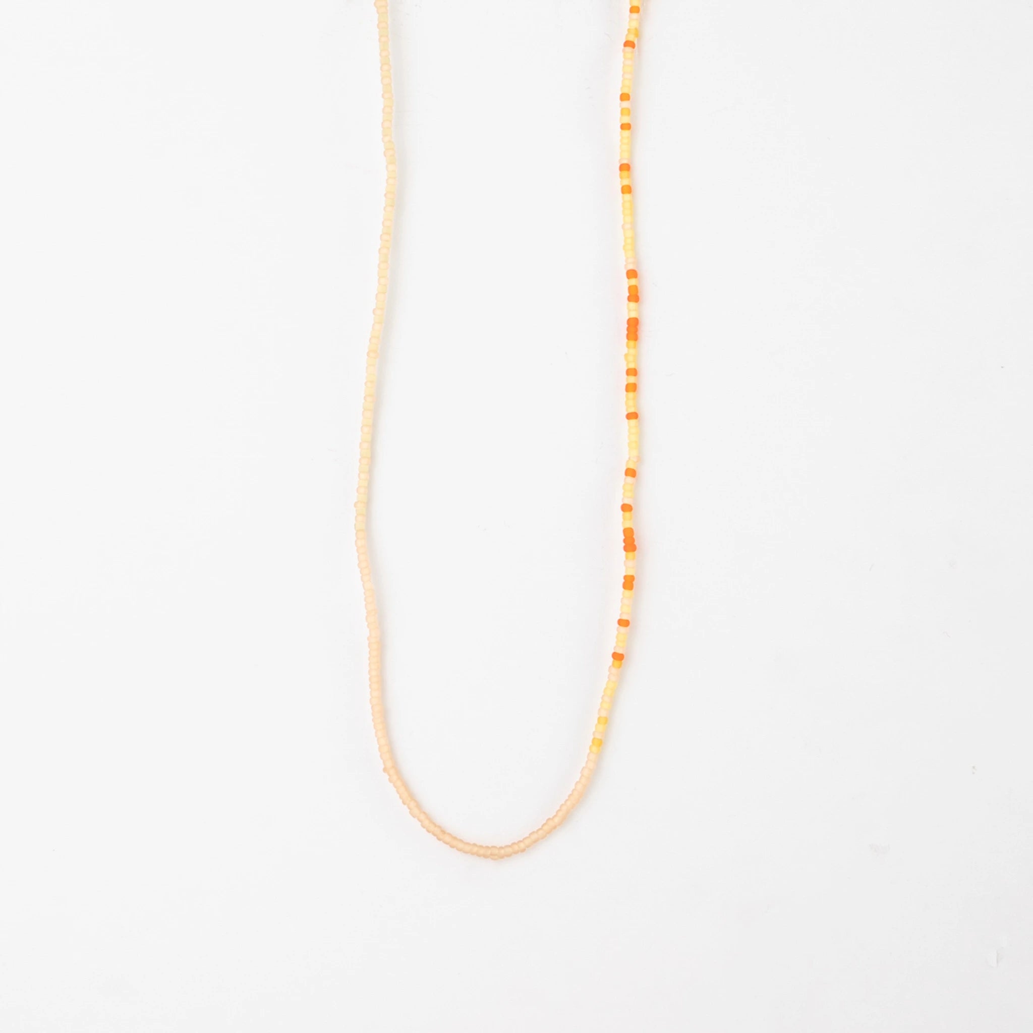 Trikora Dainty Beaded Choker Necklace Orange - Pineapple Island