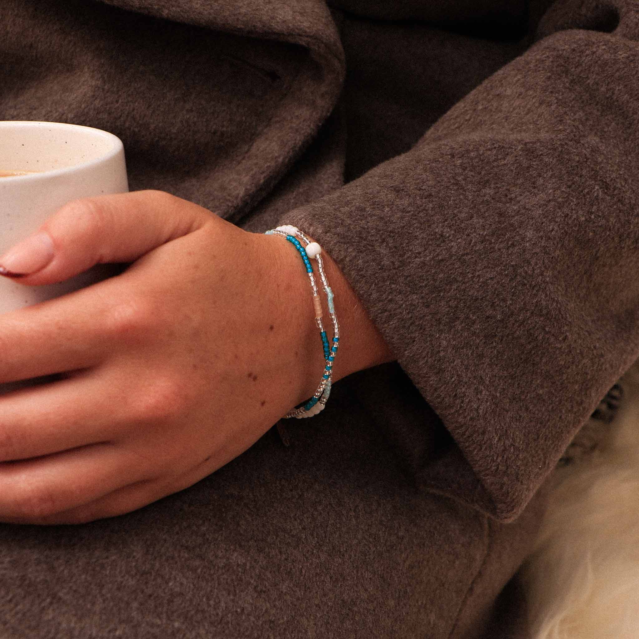 Zermatt Blue Beaded Bracelet