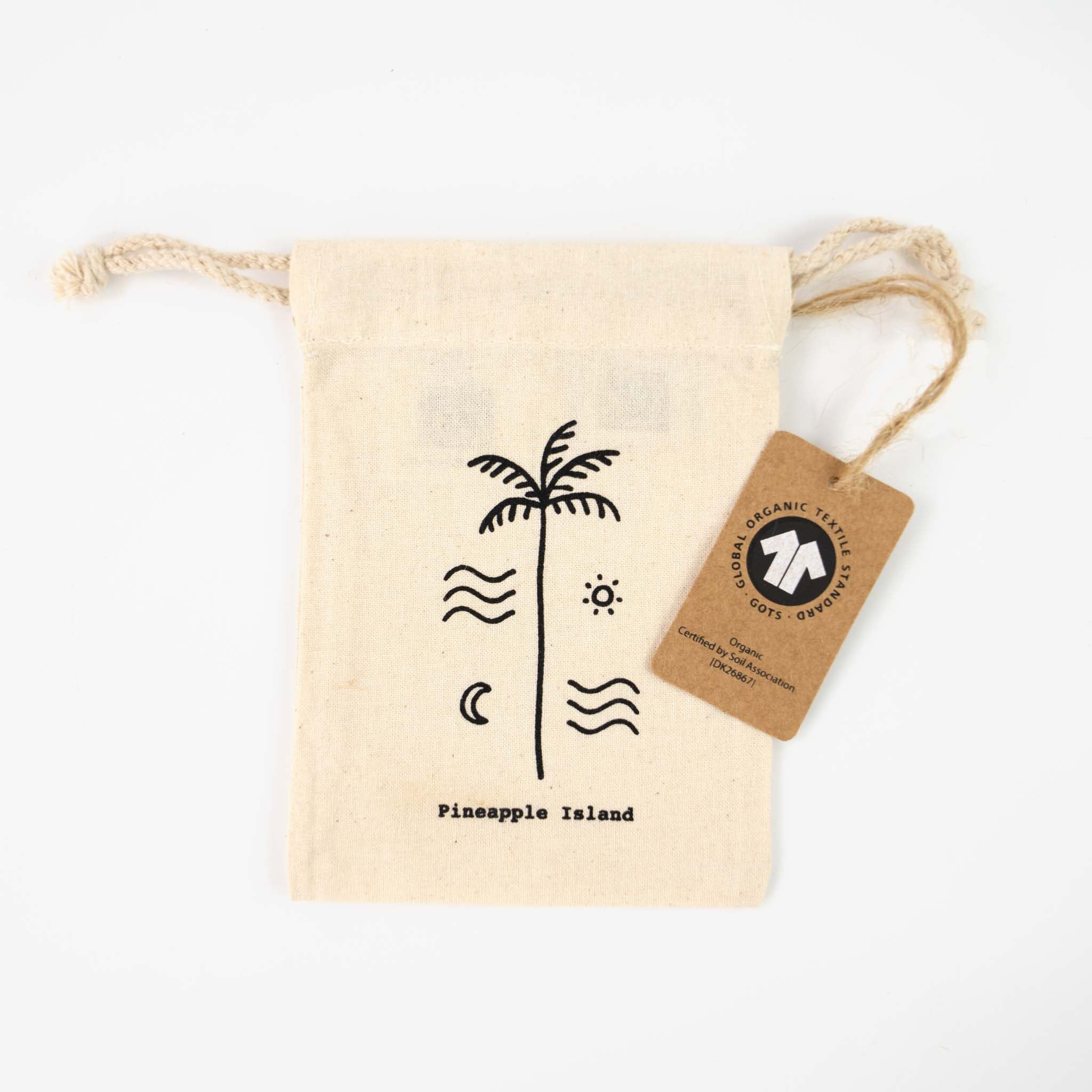 Small Organic Cotton Bag (fits 2-3 products) - Pineapple Island