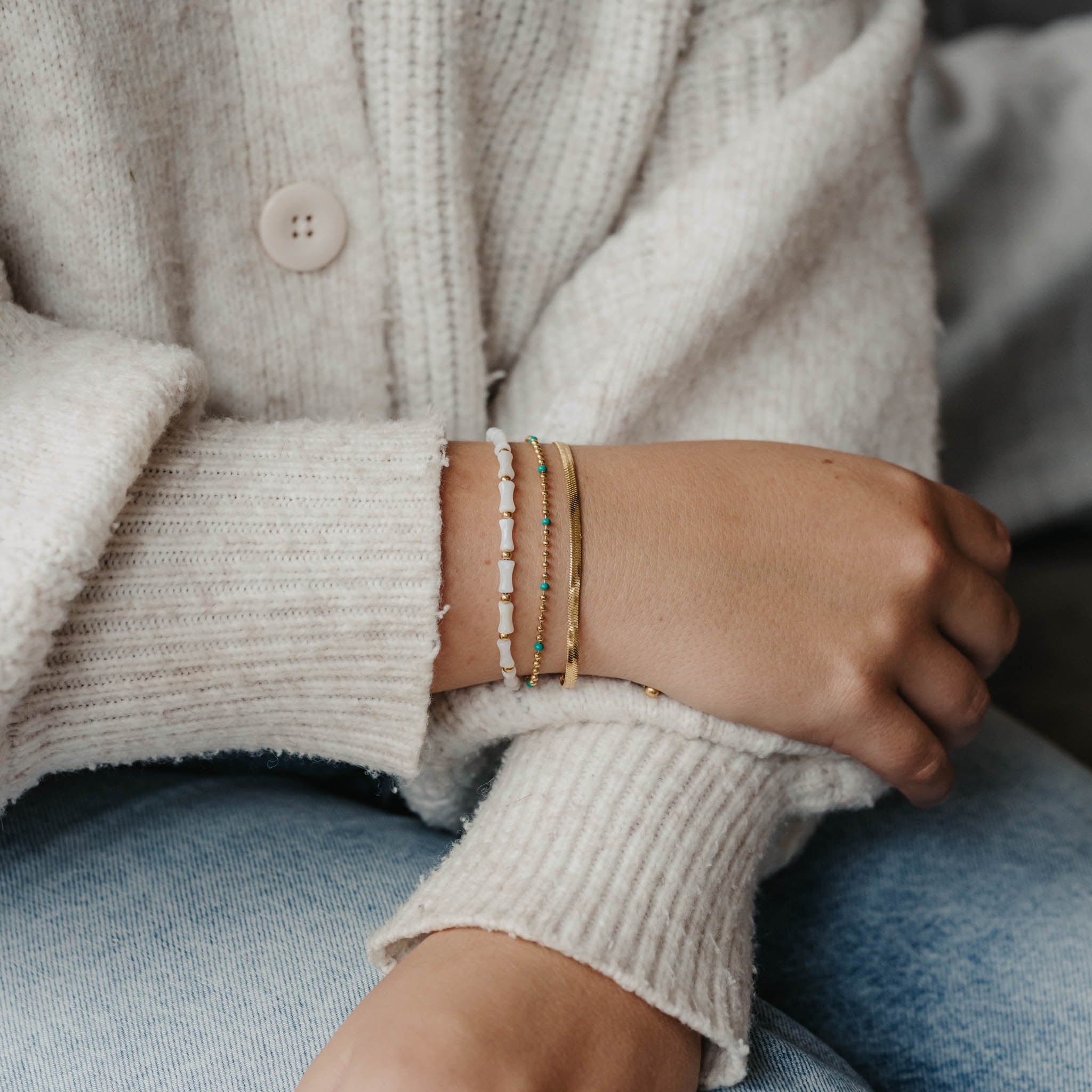 Golden Hour Bracelet Trio Stack - Pineapple Island