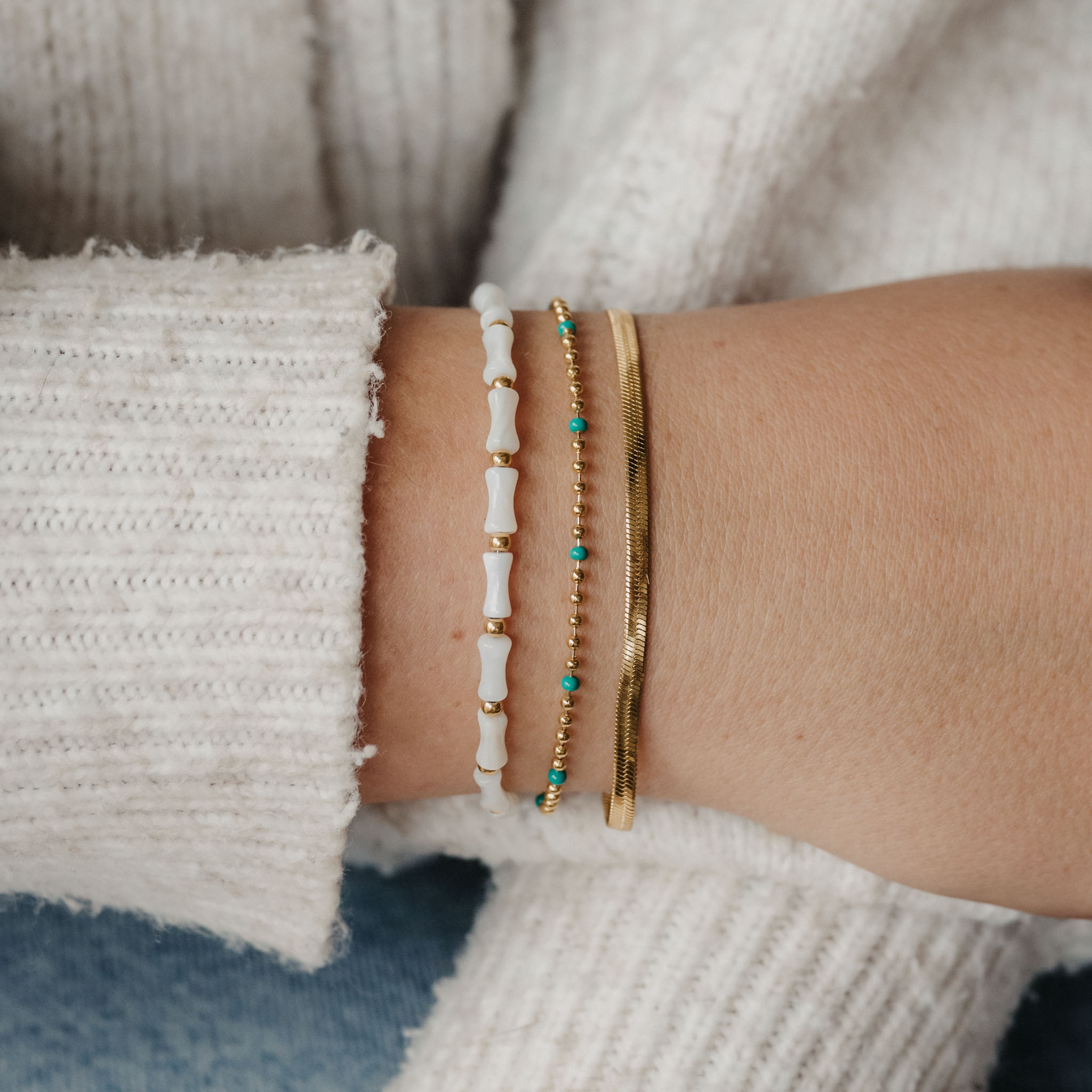 Golden Hour Bracelet Trio Stack - Pineapple Island