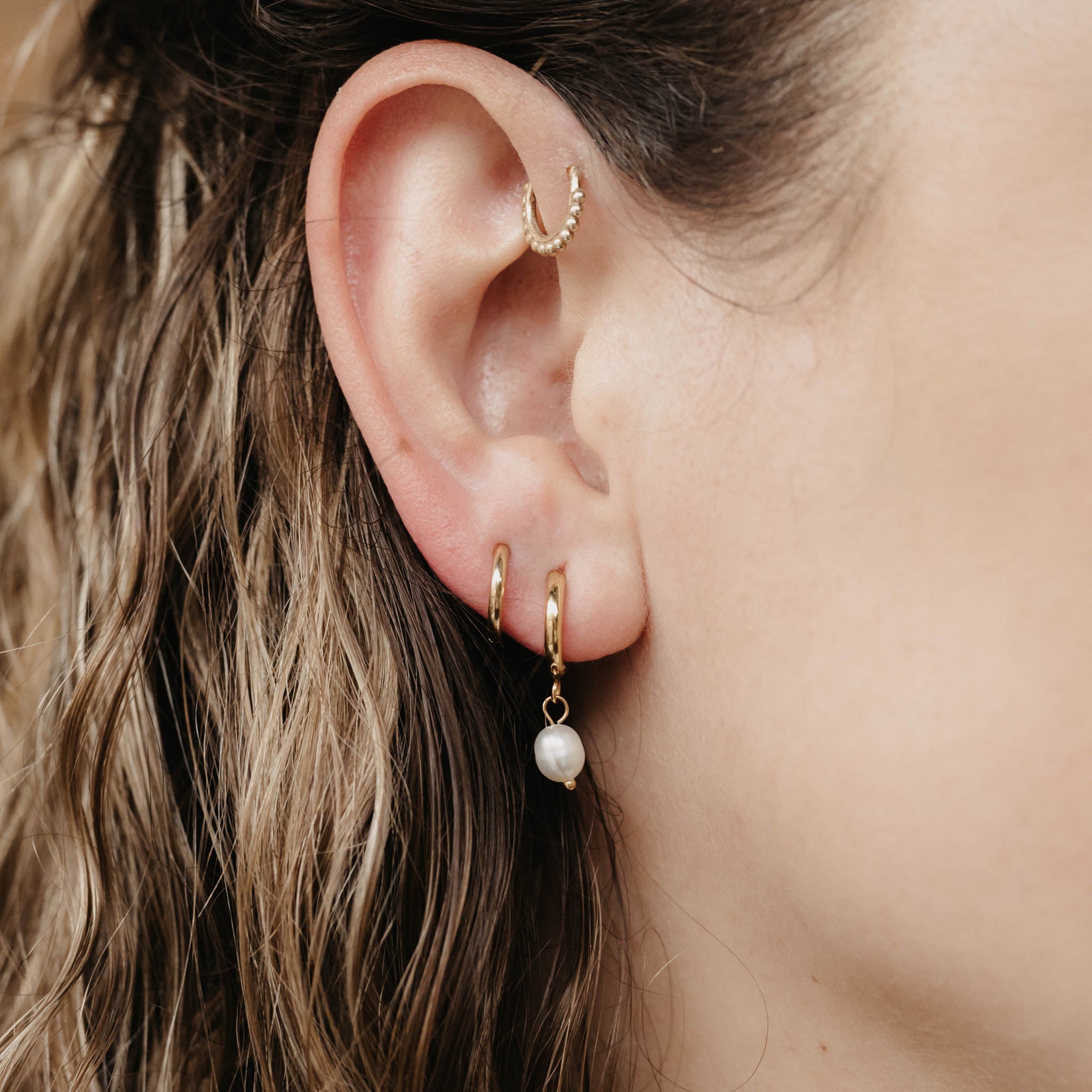 Freshwater Pearl Hoop Earring Set - Pineapple Island