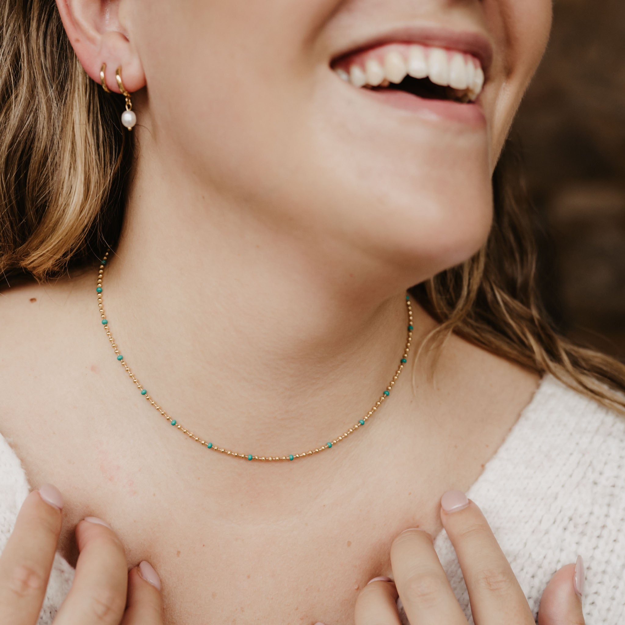 Enamel Chain Necklace - Pineapple Island