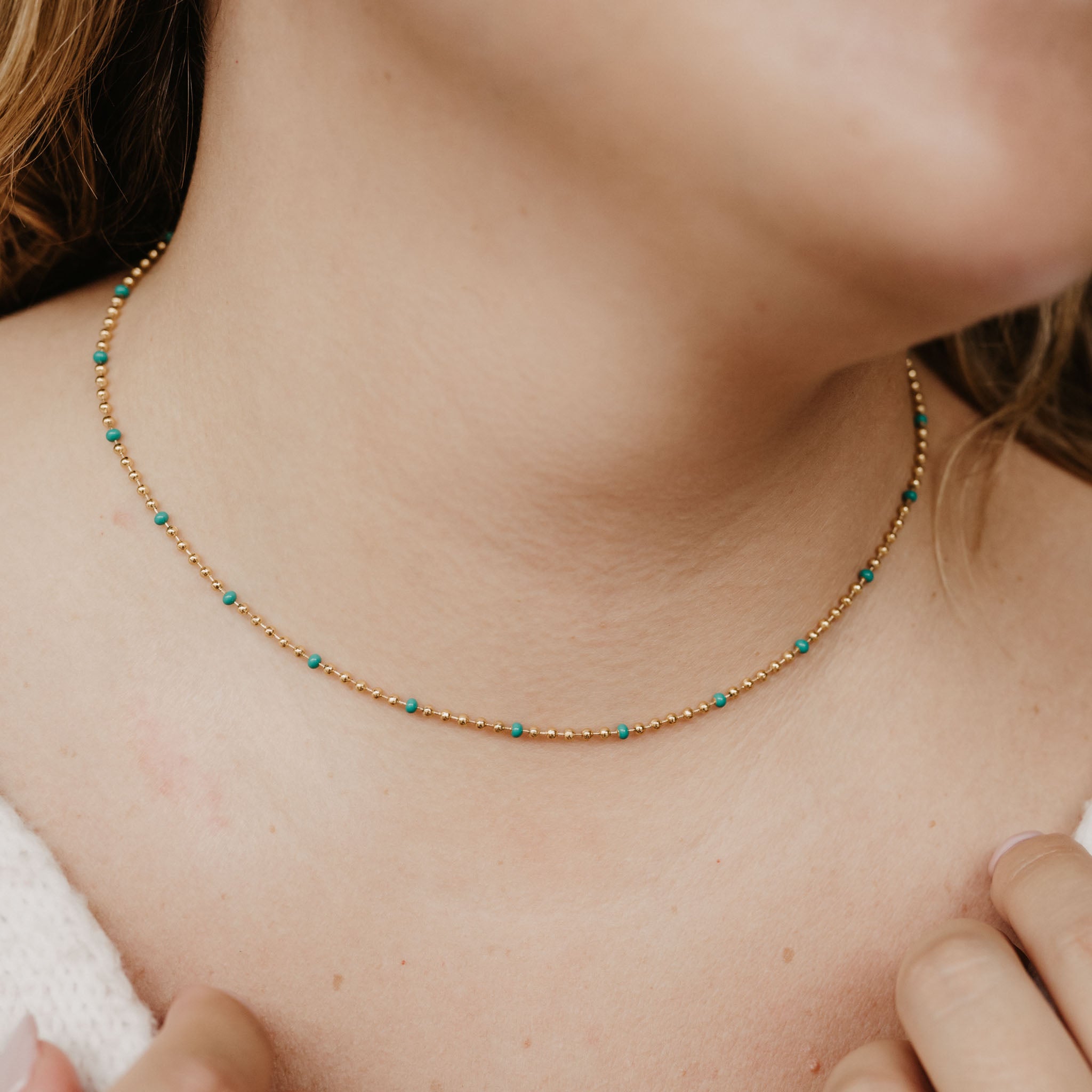 Enamel Chain Necklace - Pineapple Island