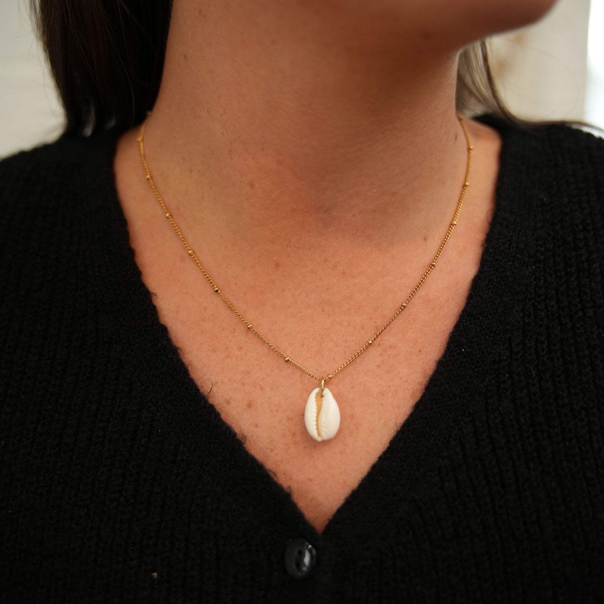 Cowrie Shell Chain Necklace - Pineapple Island