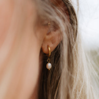 Freshwater Pearl Hoop Earrings - Pineapple Island