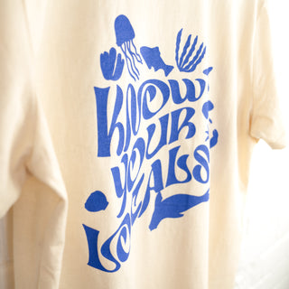 Know your Locals Sustainable T-Shirt - Surfers Against Sewage - Pineapple Island