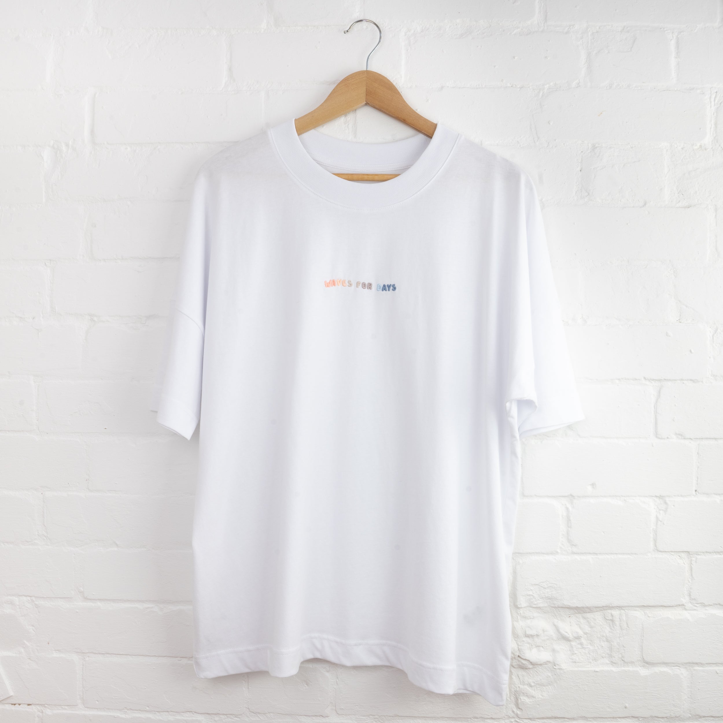 Waves For Days Embroidered T-Shirt - Pineapple Island